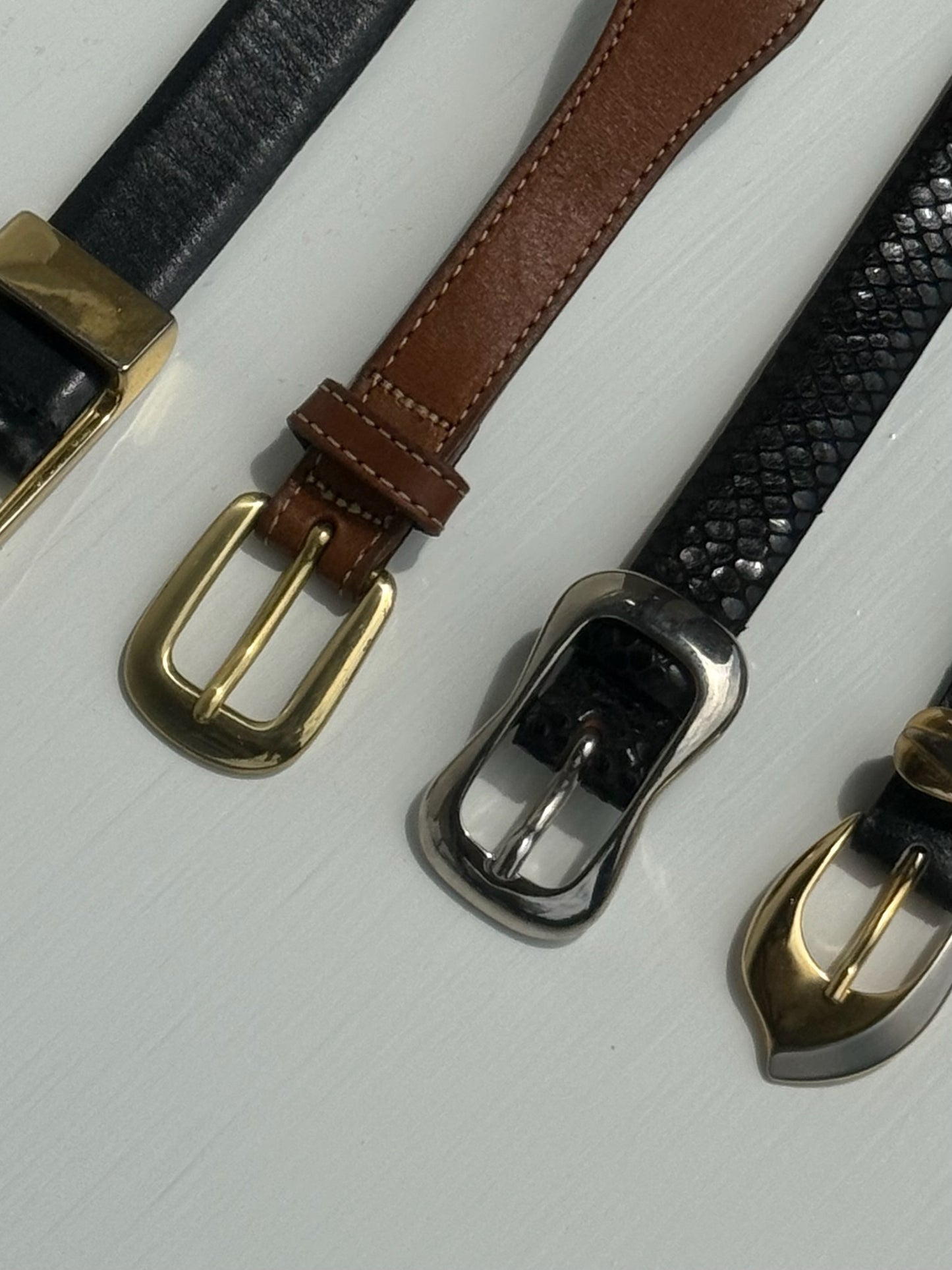 Vintage Italian Leather Reptile Belt