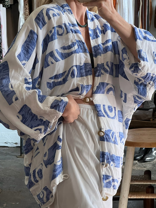 Vintage Abstract Print Jacket