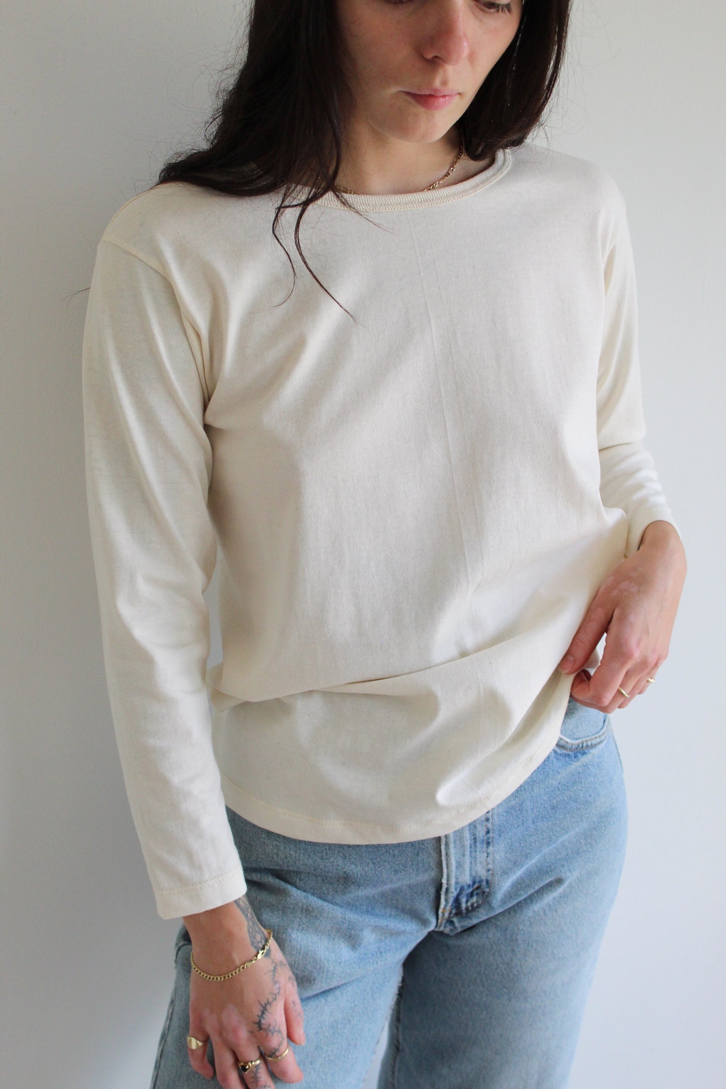 Organic Cotton Long Sleeve Tee / Multiple Colors Available