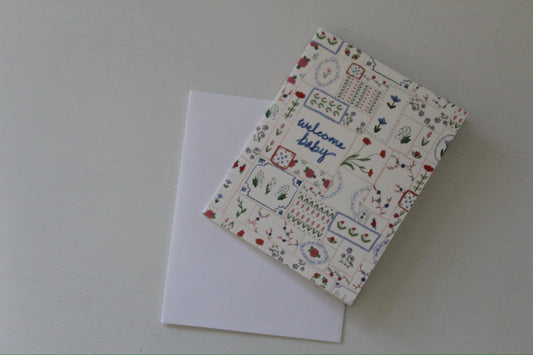 Welcome Baby Quilt Greeting Card