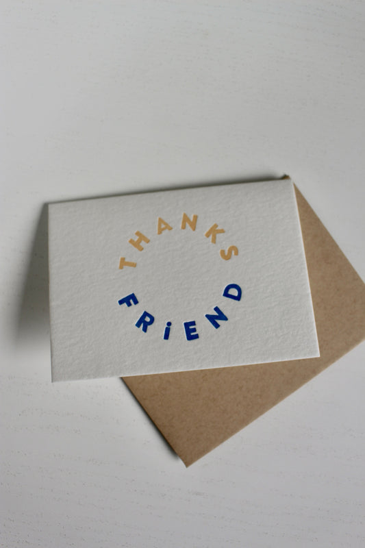 Thanks Friend Greeting Card