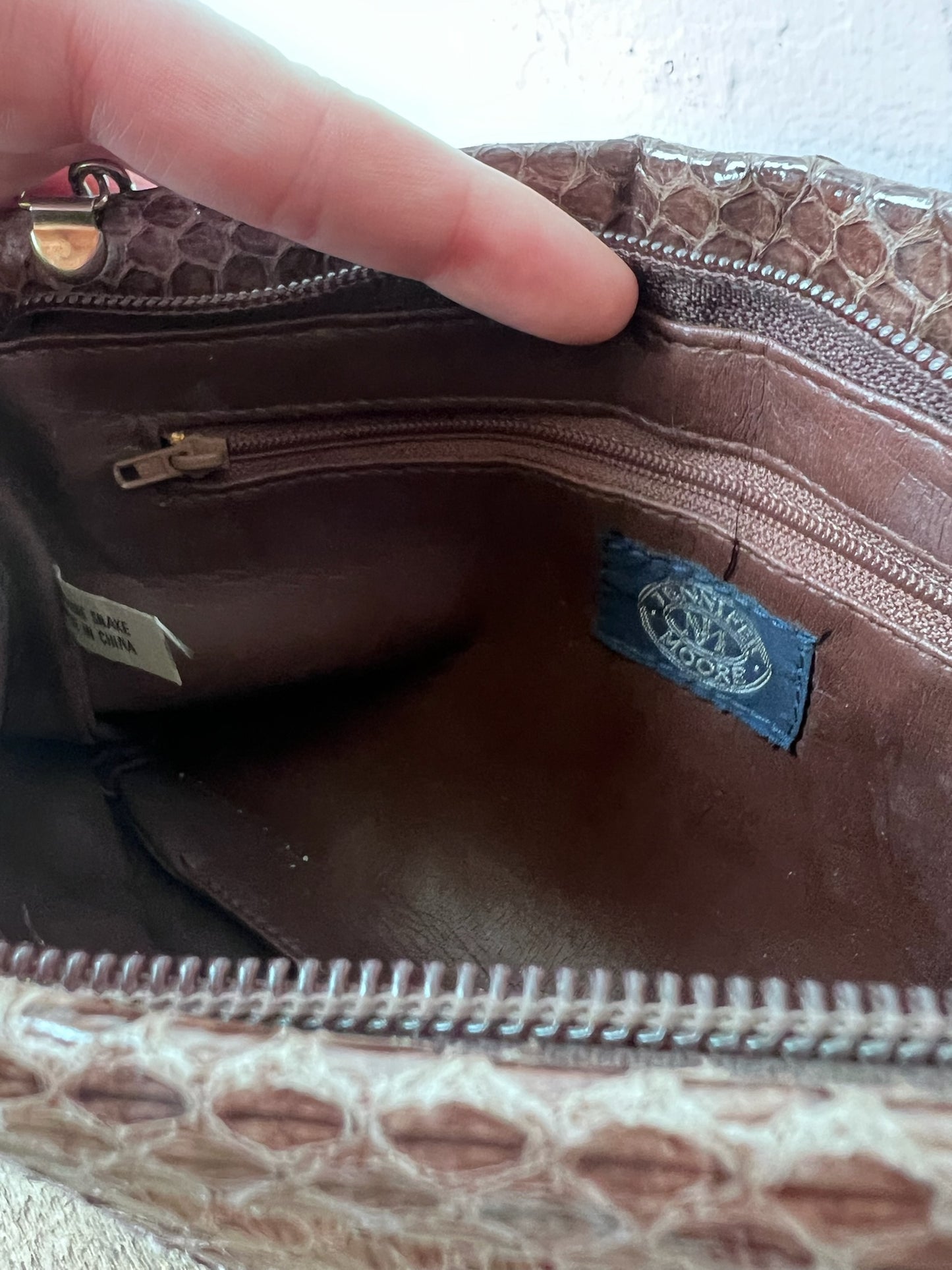 Vintage Snakeskin Crossbody Bag