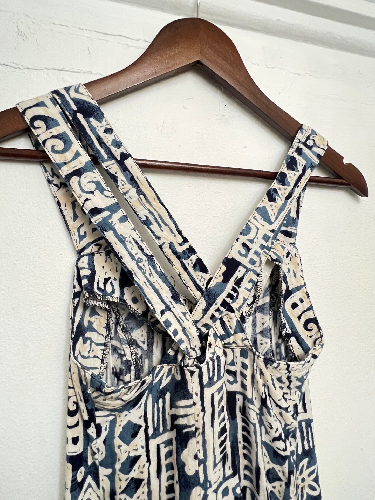 Beautiful Vintage Ocean & Ivory Dress