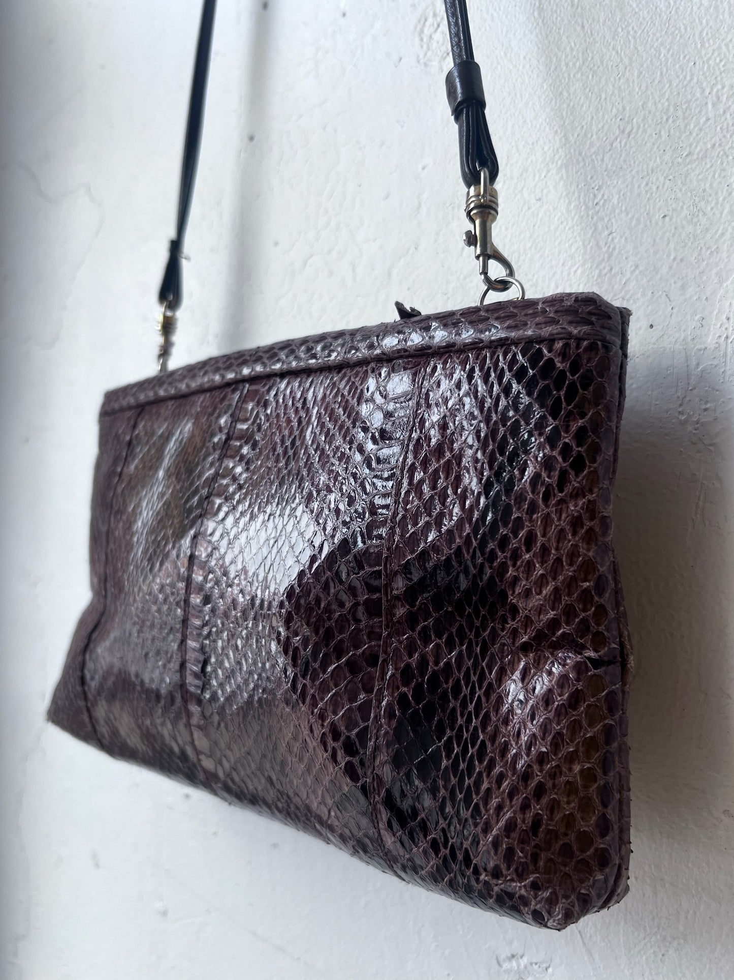 Vintage Snakeskin Crossbody Bag