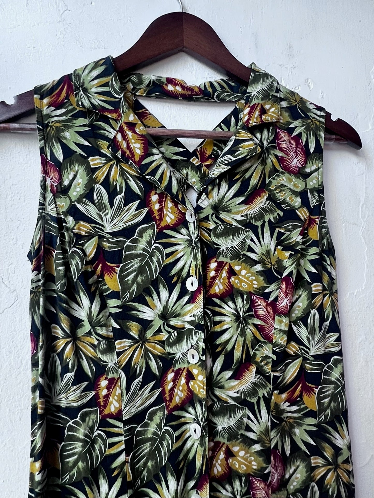 Vintage Tropical Midi Dress