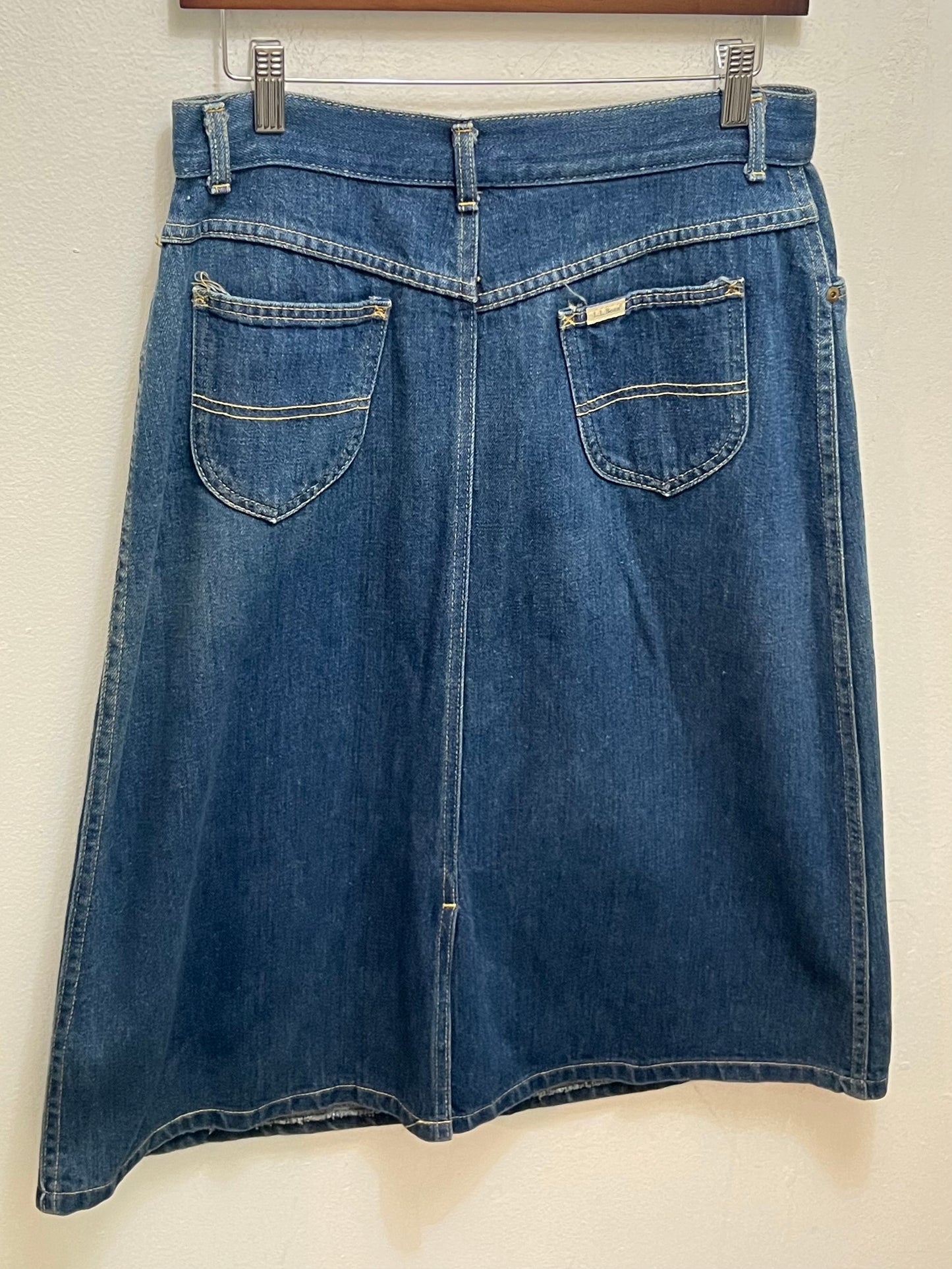 Vintage L.L Bean Cotton Jean Skirt