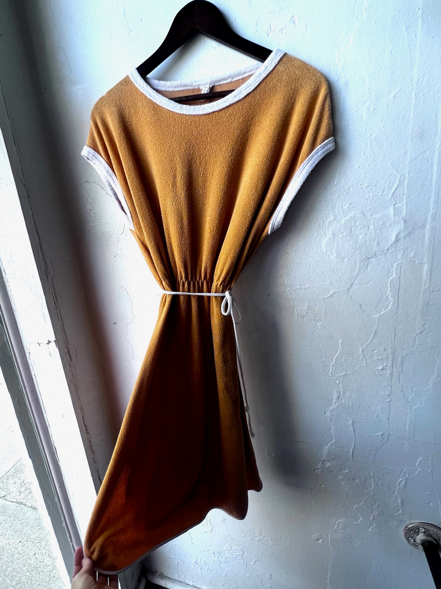 Vintage Citrus Terry Cloth Summer Dress