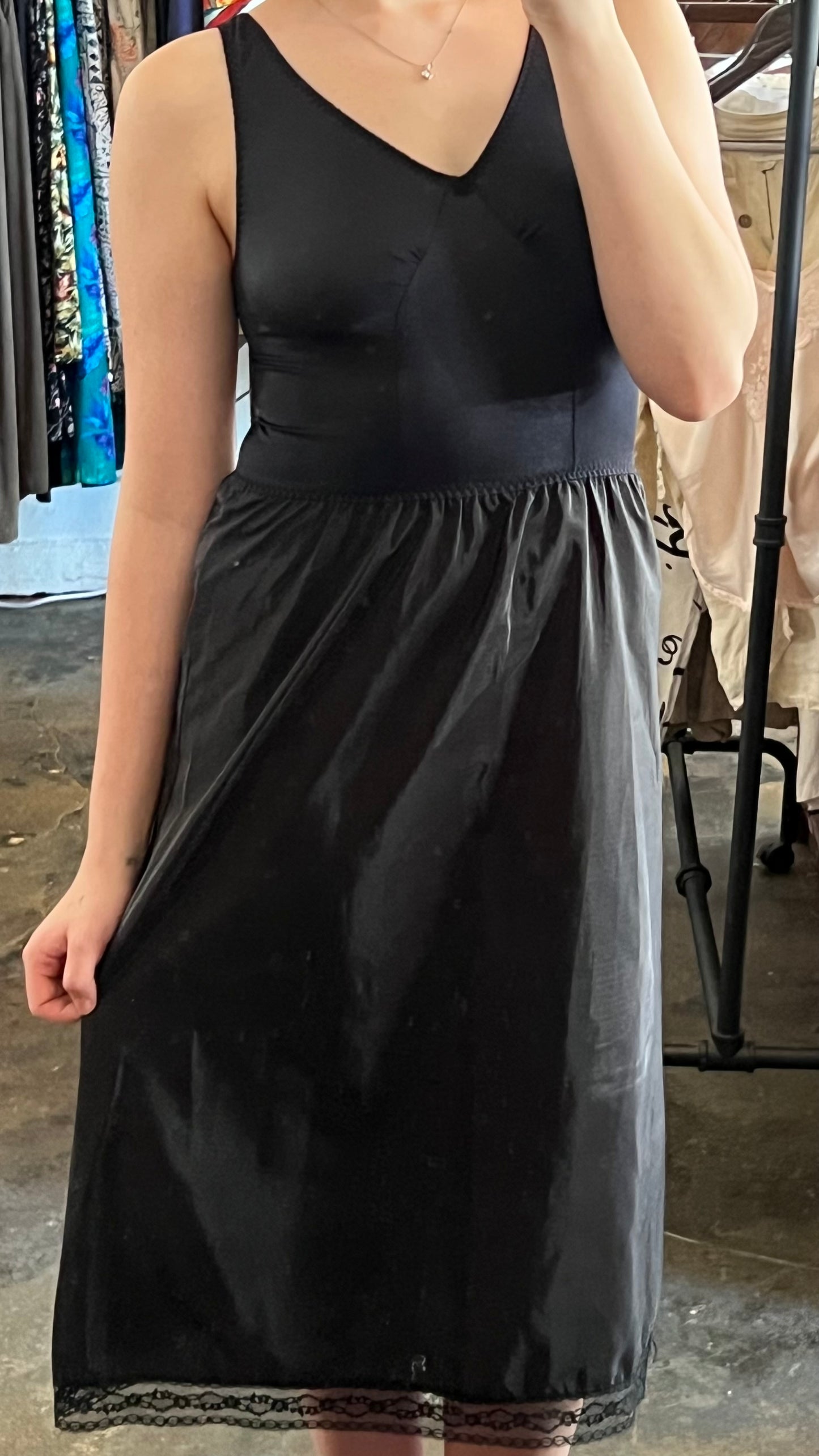 Vintage Lace Accented Slip Dress