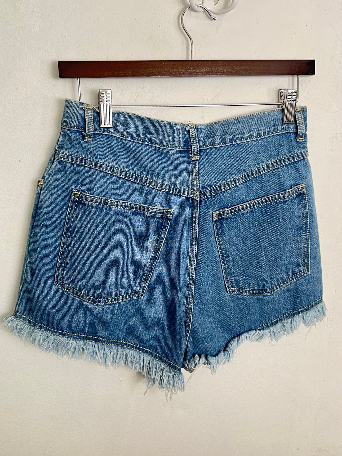 Vintage Crochet Patch Denim Short