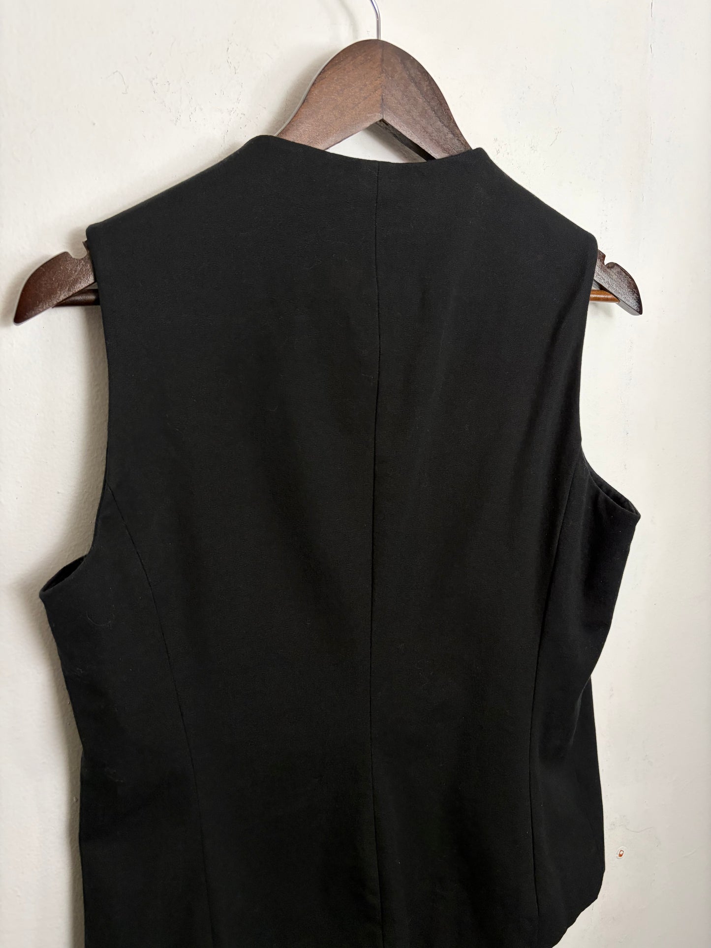 Vintage Black Button-Front Vest