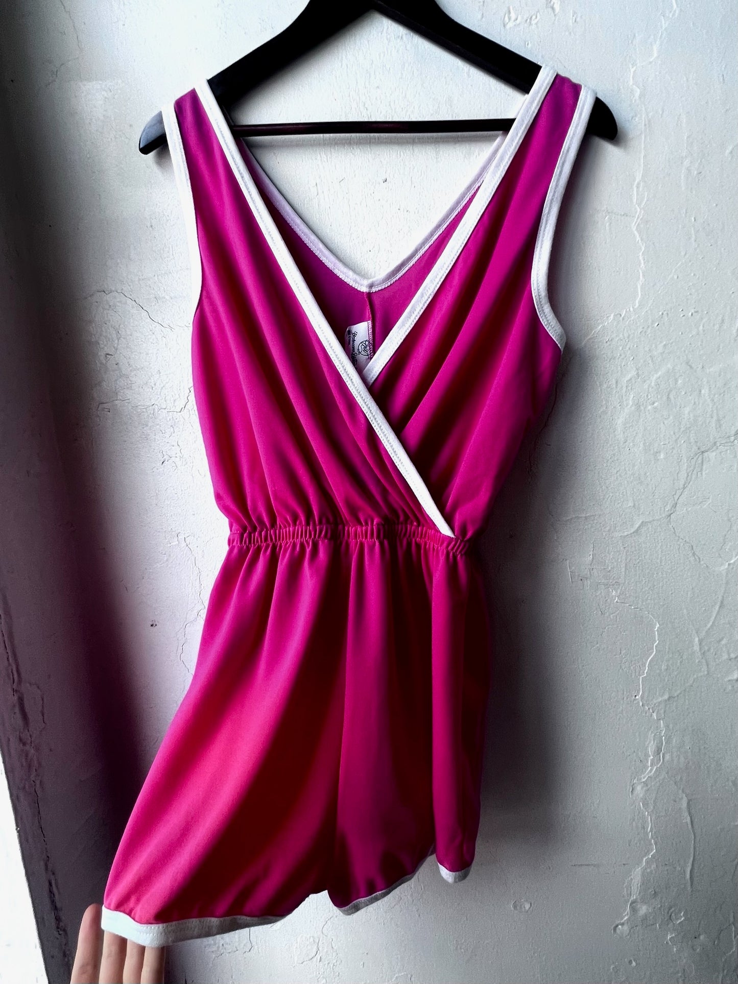 Vintage Poolside Pink Romper