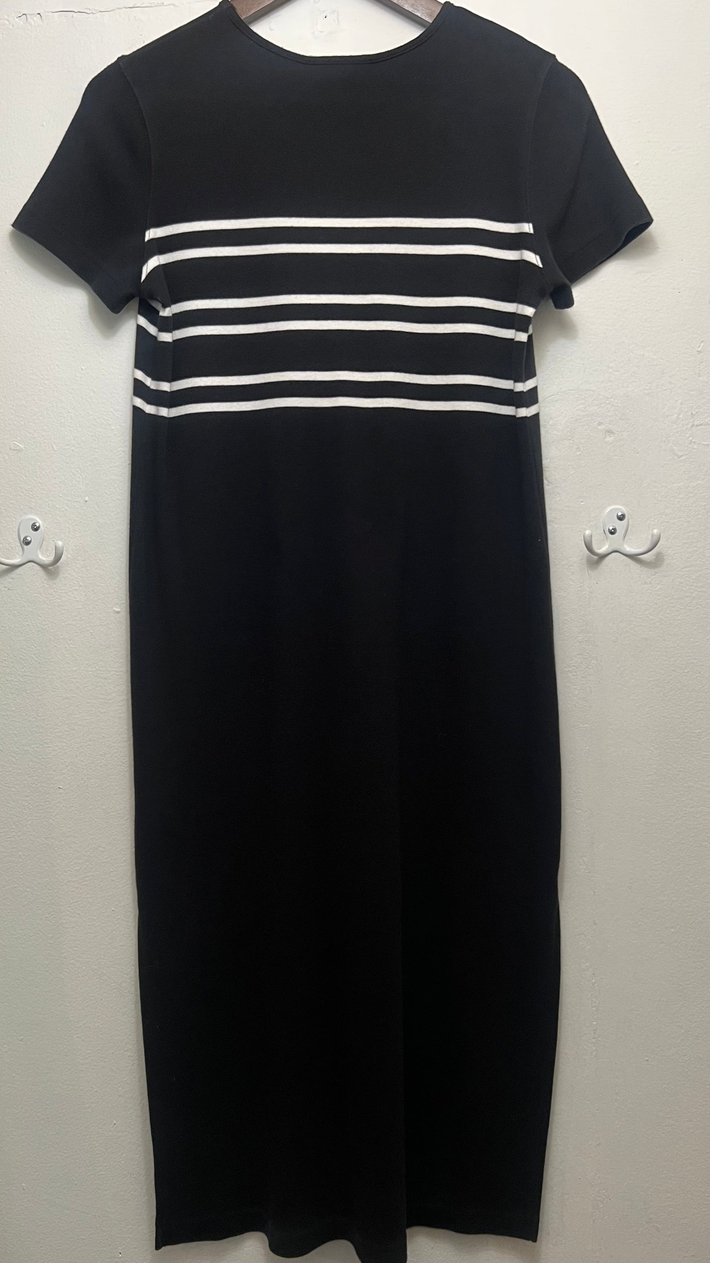 Vintage Talbots Noir Striped Dress