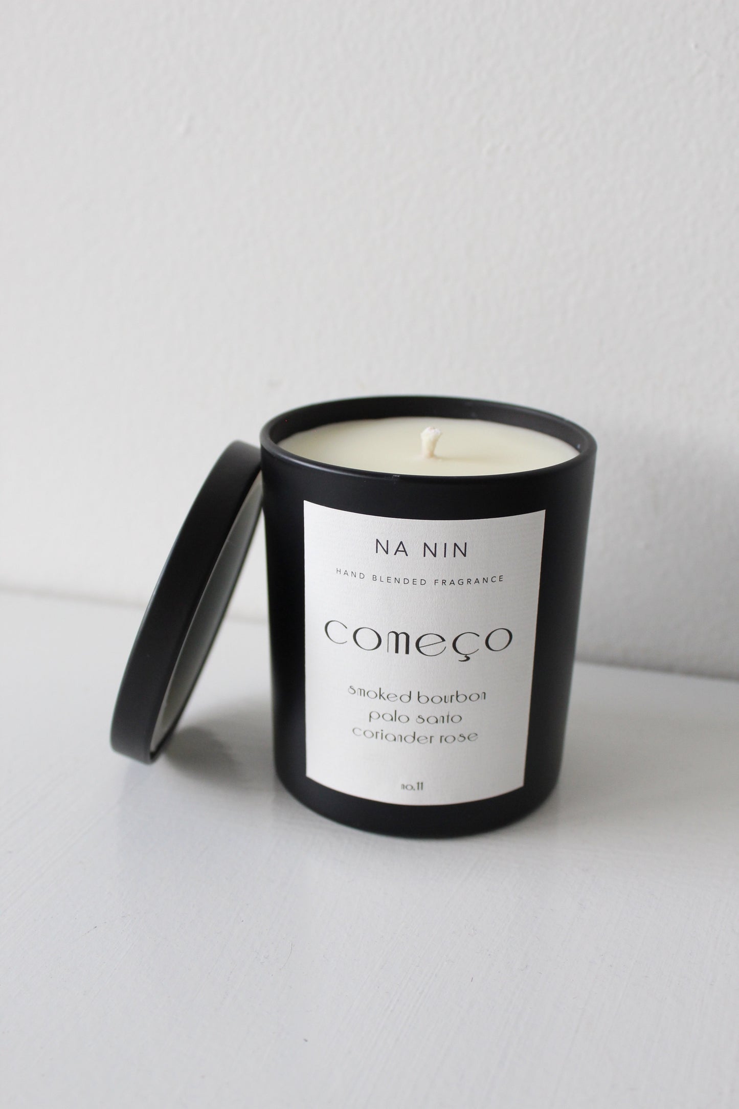 Começo No. 11 Candle / Bourbon, Palo Santo, Coriander Rose