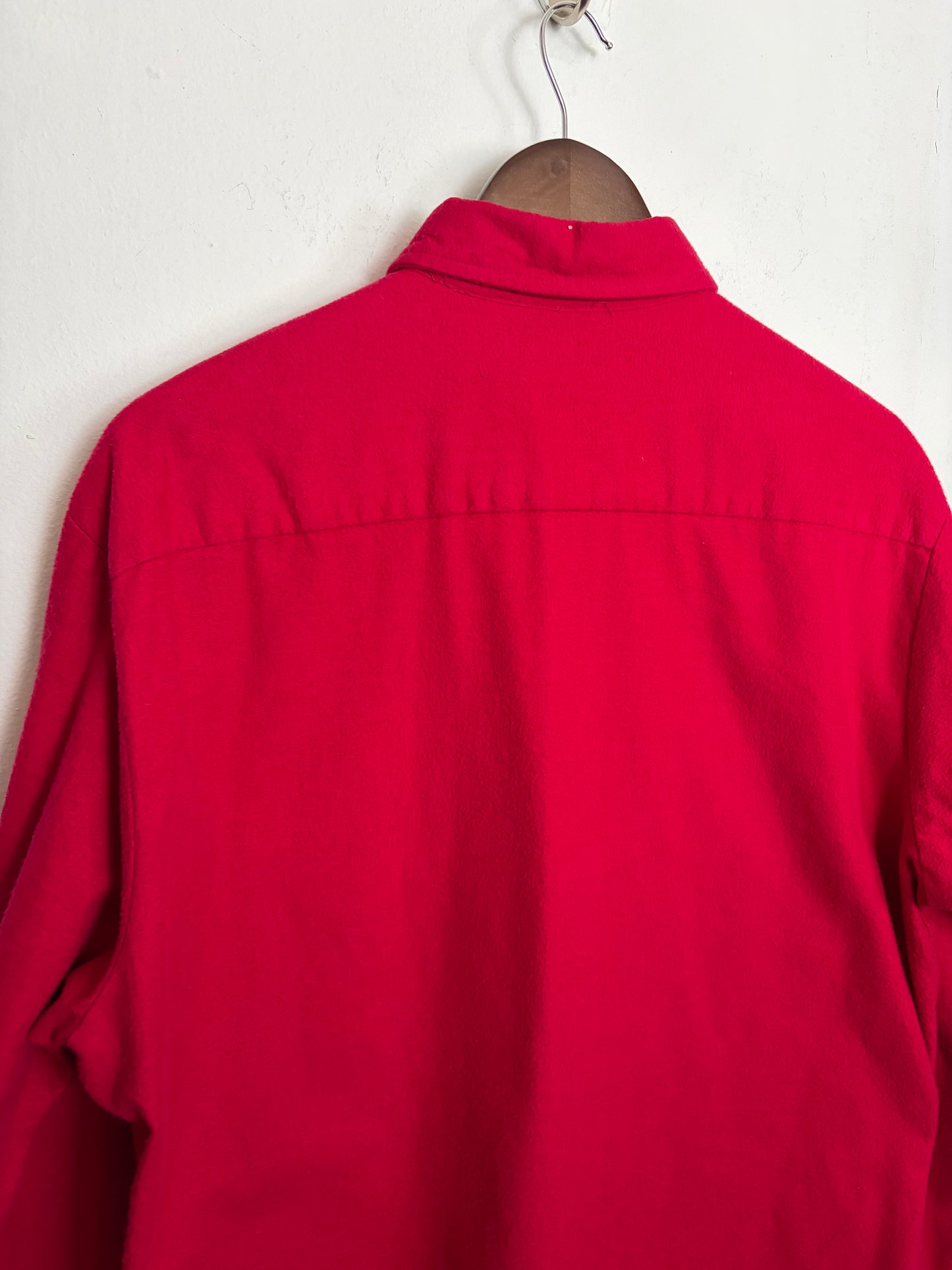Vintage Crimson Long Sleeve Button Up
