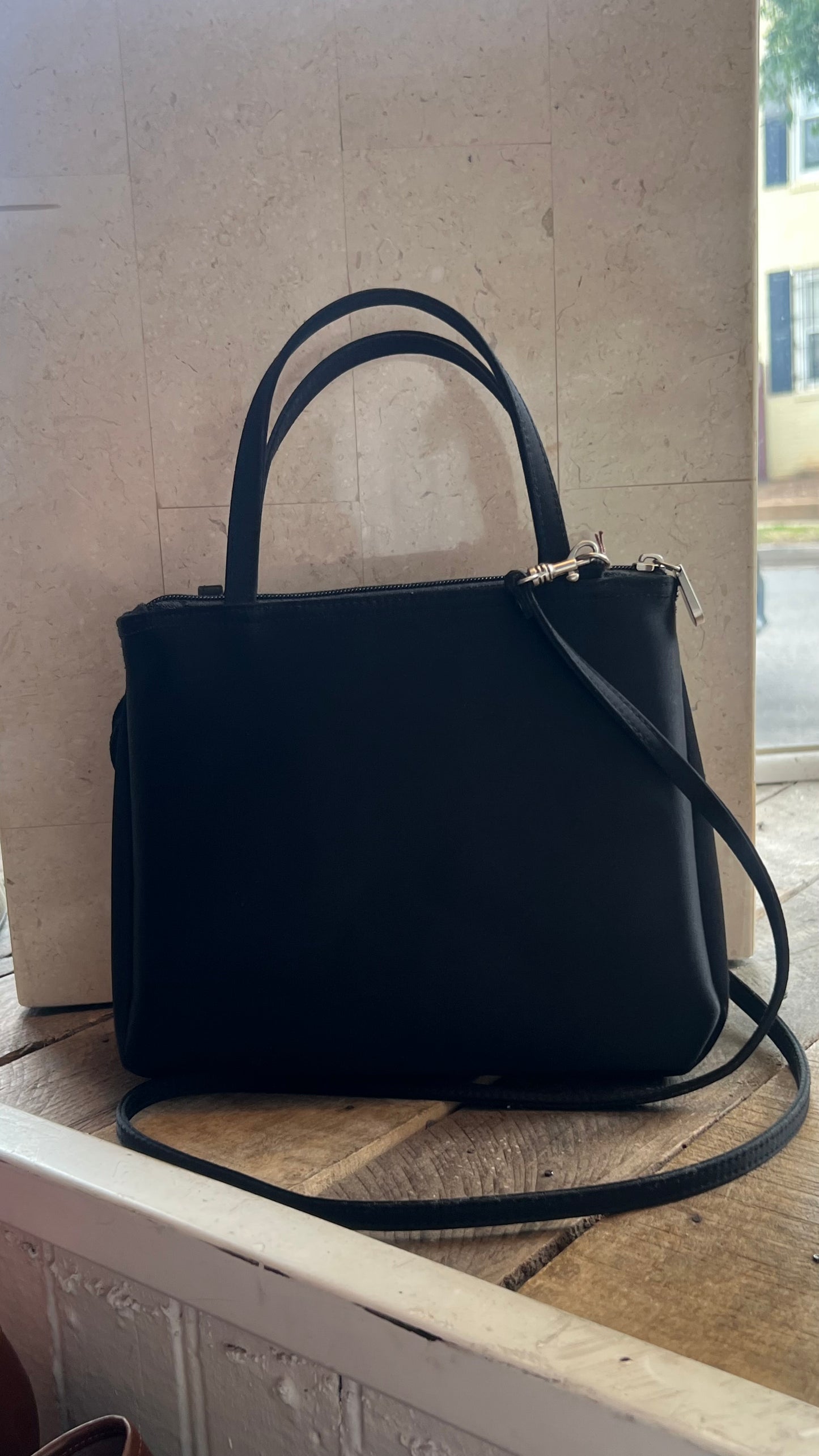 Vintage Esprit Obsidian Mini Satchel Crossbody Bag