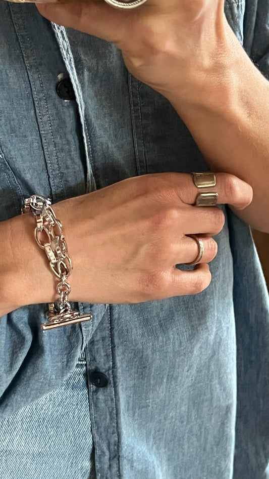 Vintage Silver Chain Bracelet