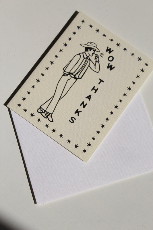 Wow Thanks Greeting Card