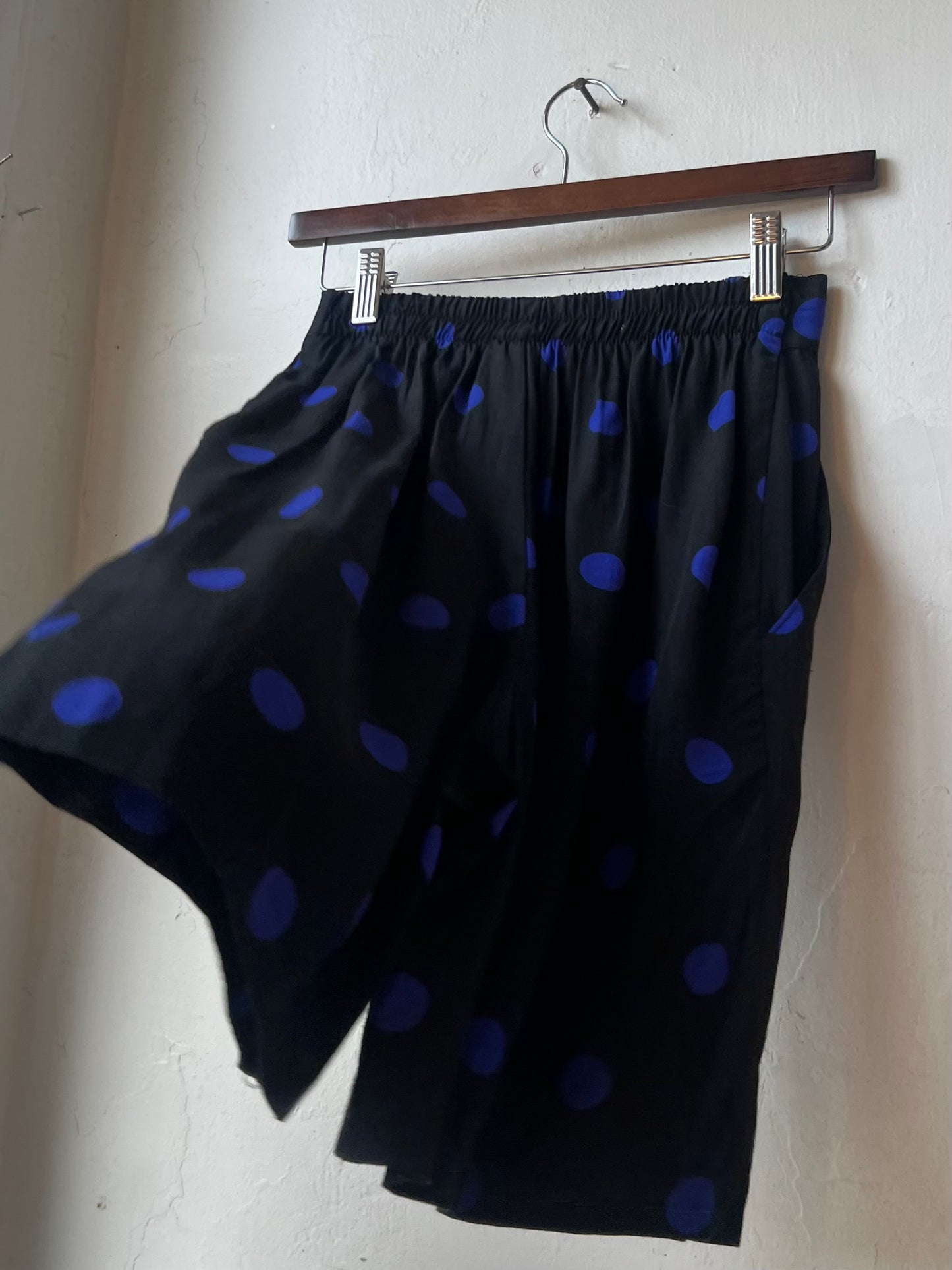 Vintage Pleated Polka Dotted Short
