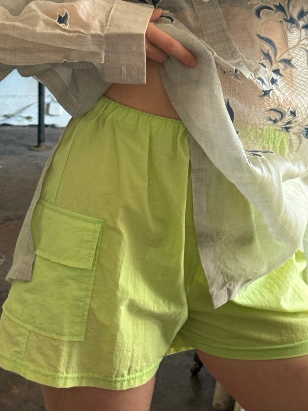 Vintage Chartreuse Athletic Short
