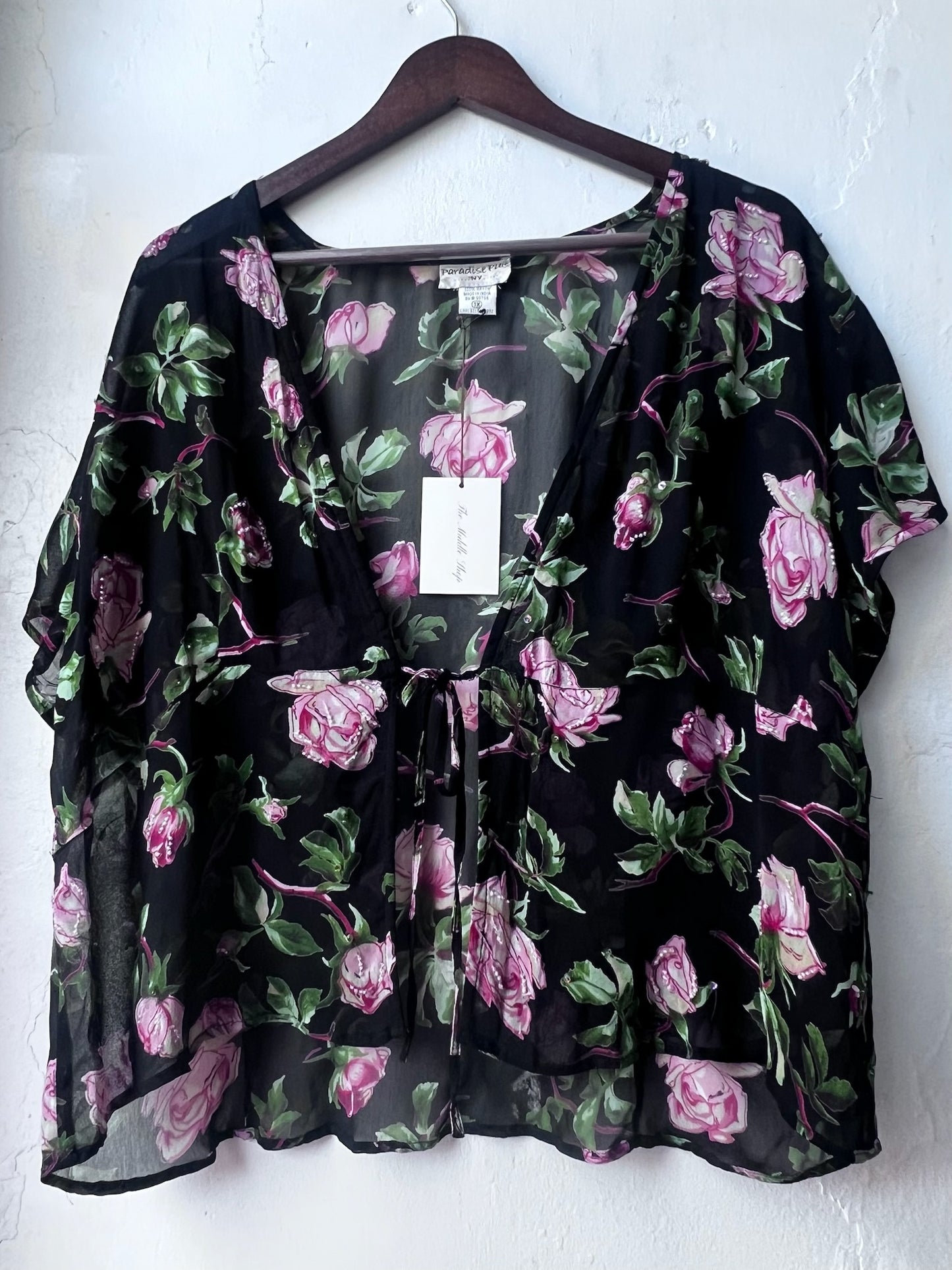 Vintage Sheer Floral Blouse