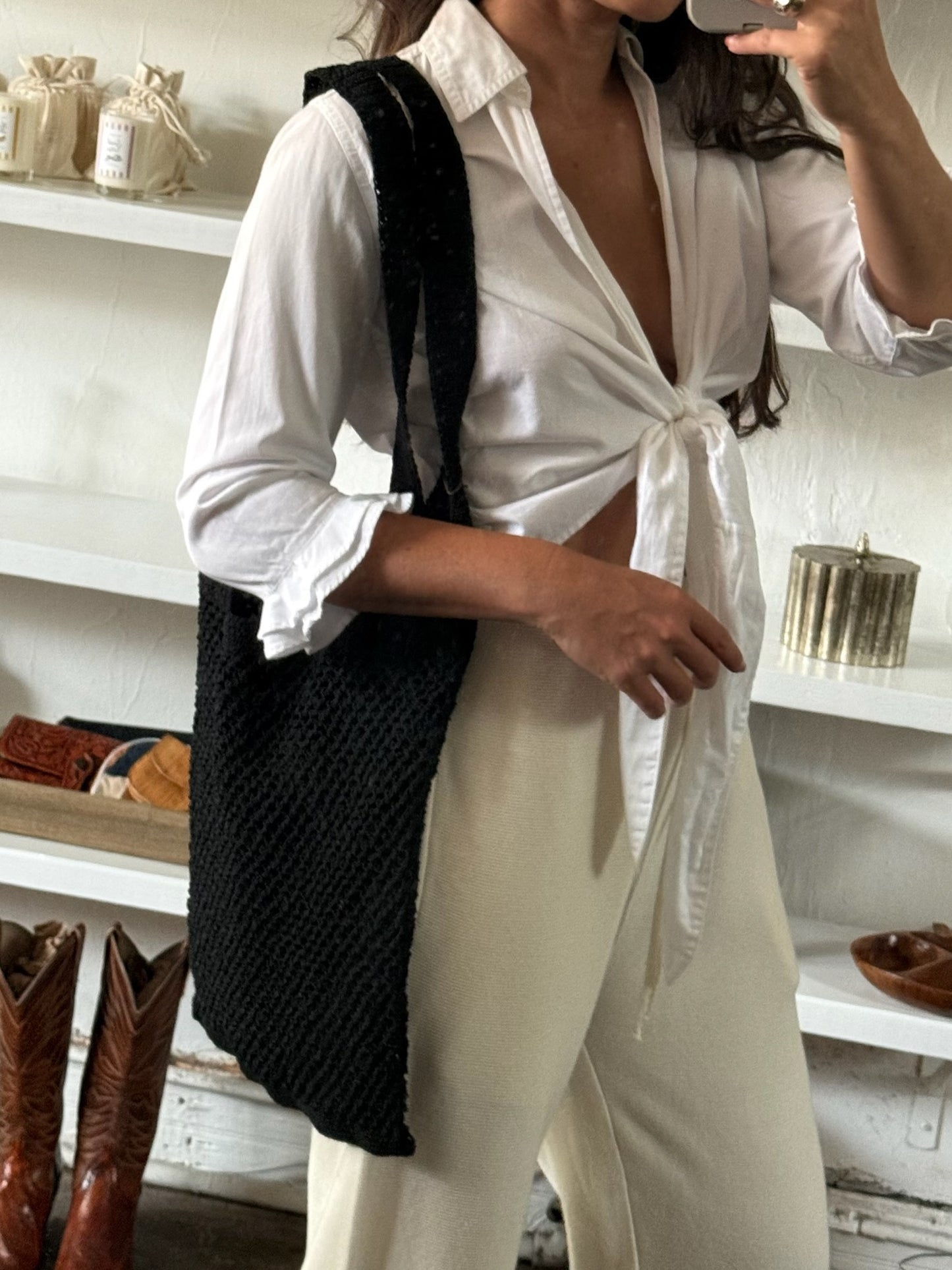 Vintage Woven Tote Bag