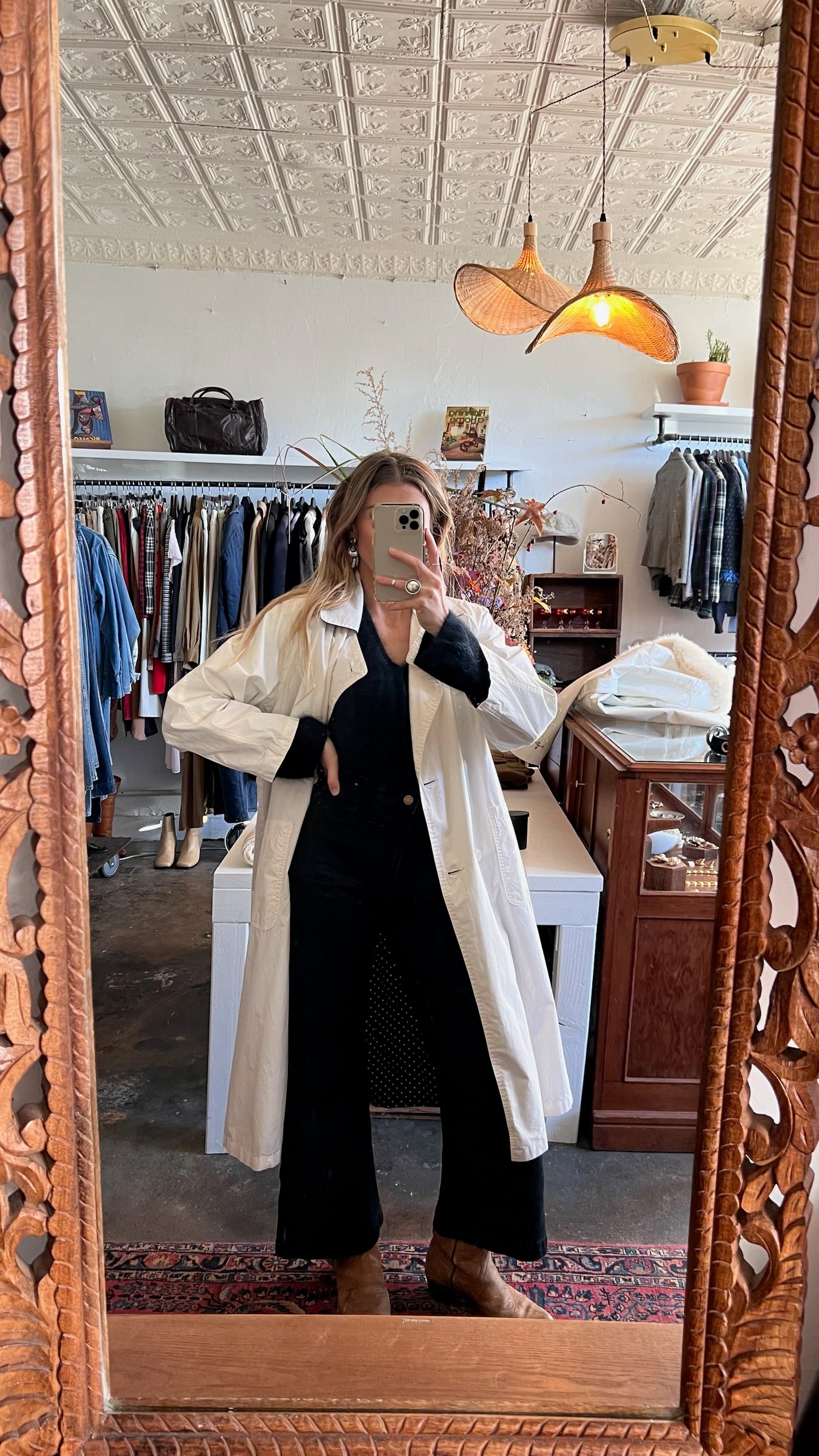 Vintage Eggshell Trench