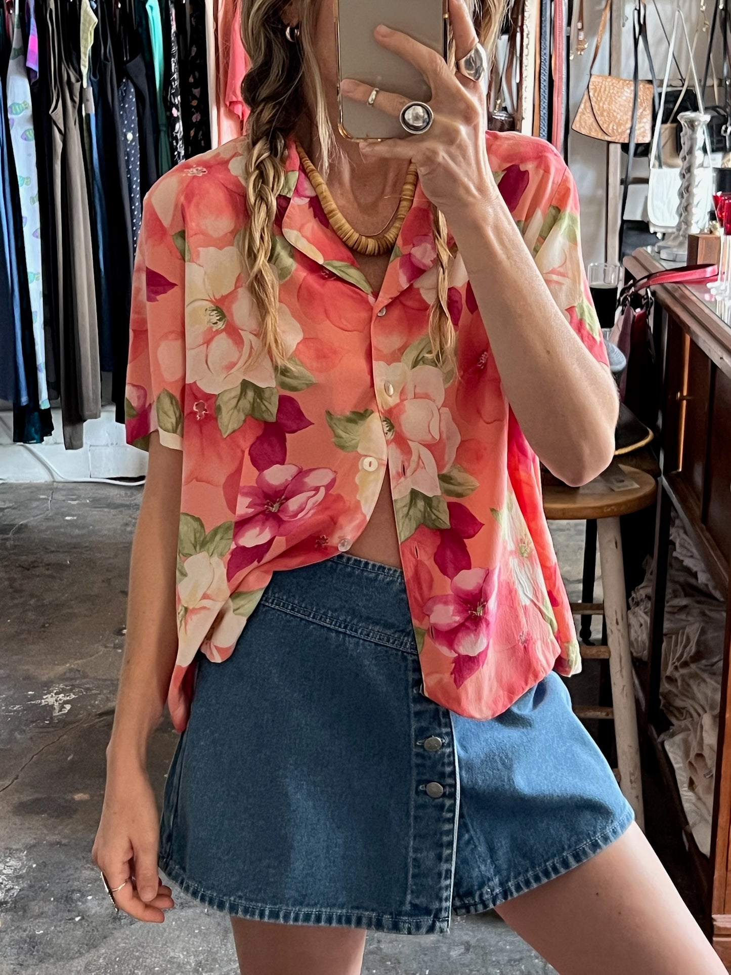 Vintage Floral Blouse