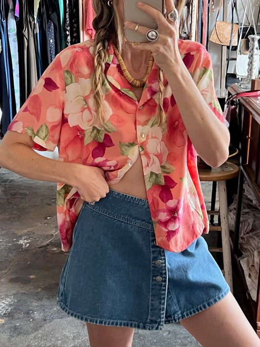 Vintage Floral Blouse