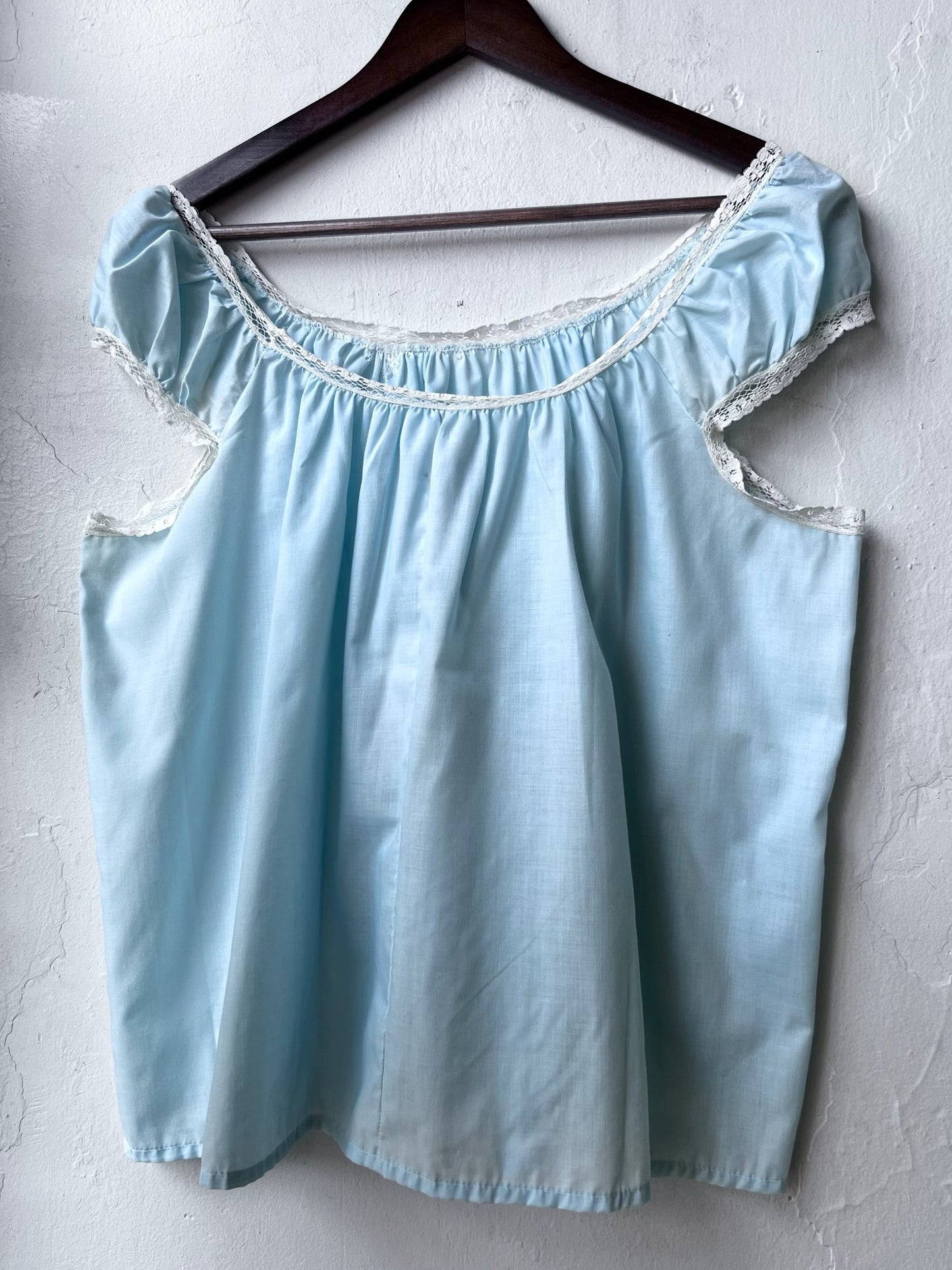 Vintage Baby Blue Eyelet Blouse