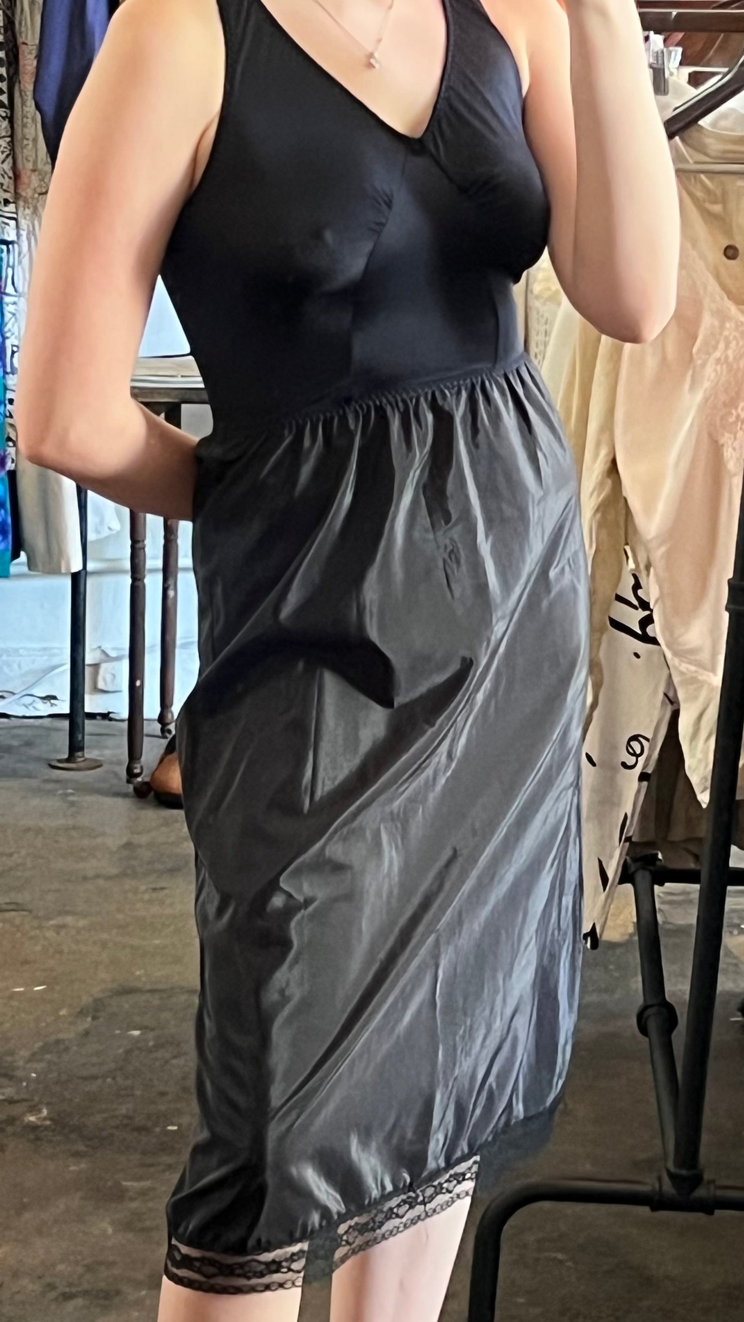 Vintage Lace Accented Slip Dress