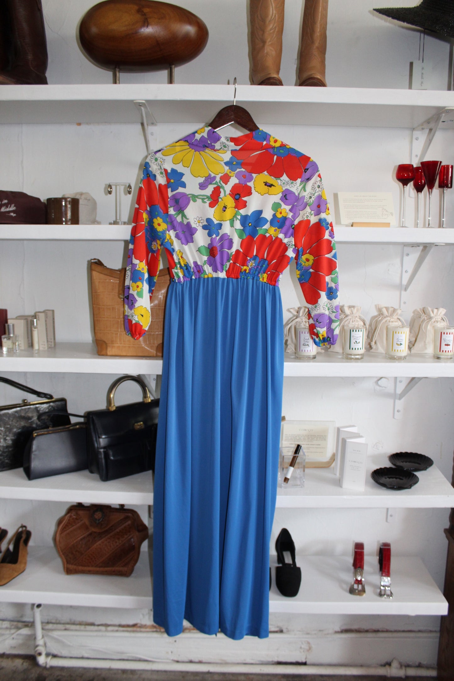 Vintage Tie Front Floral Overdress