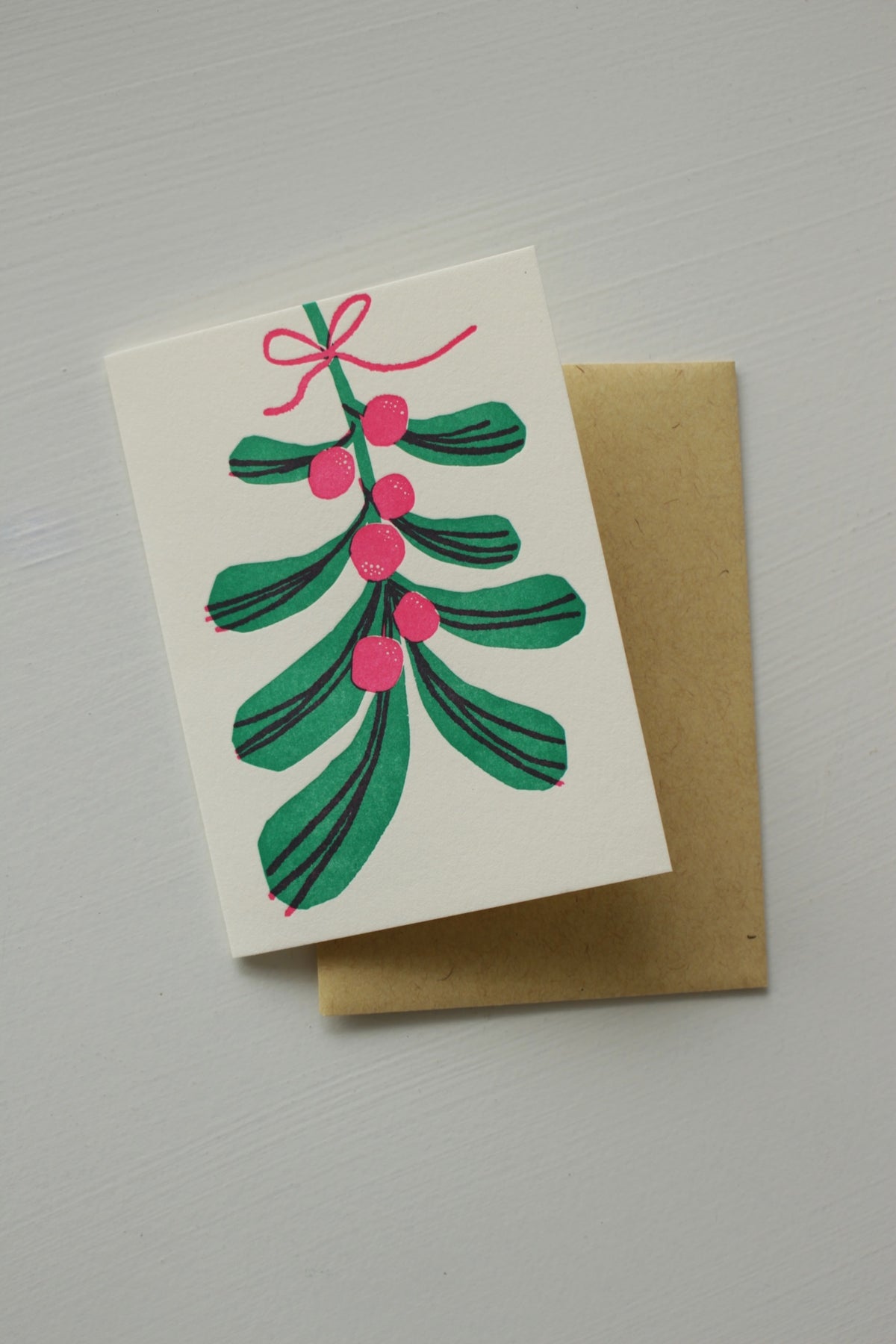 Mistletoe Holiday Greeting Card