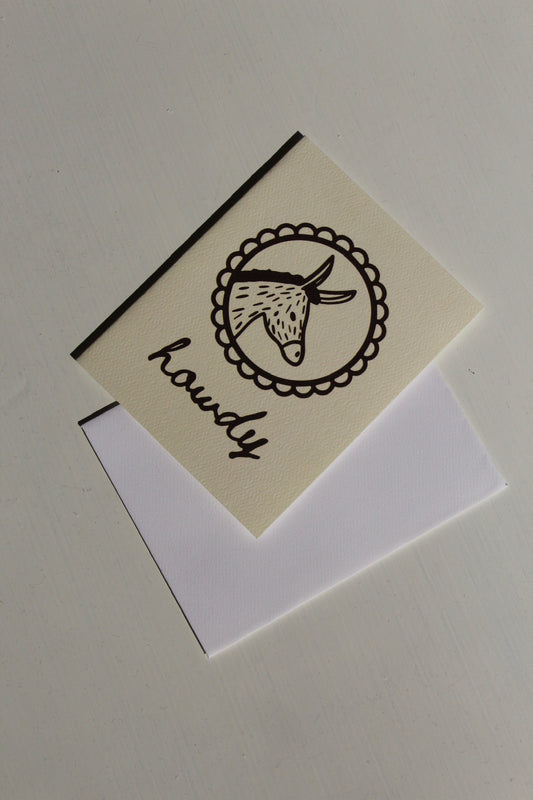 Howdy Donkey Greeting Card