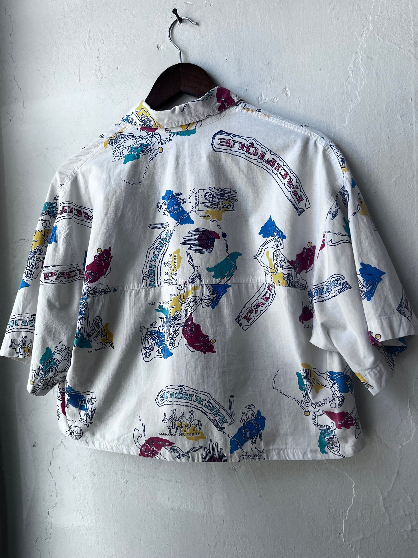 Vintage Yucatán Travel Map Top