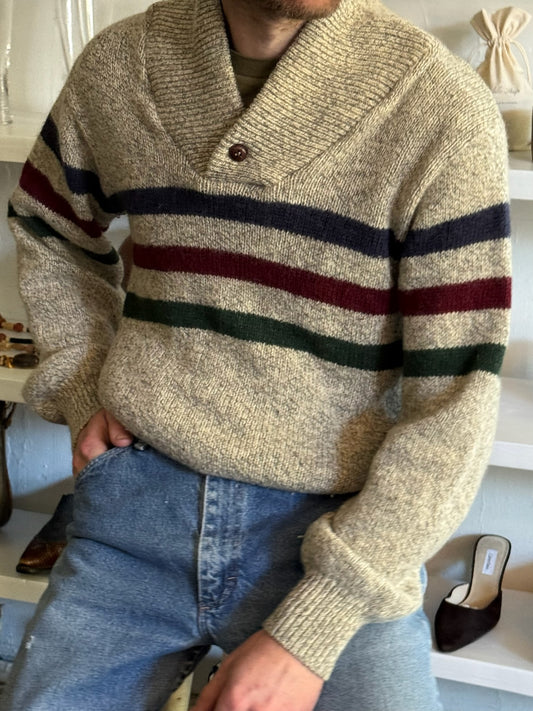 Vintage Primary Stripe Wool Knit
