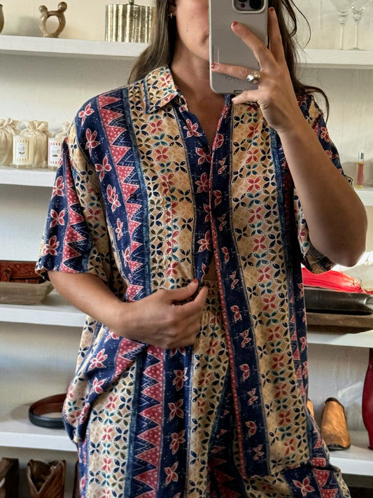 Vintage Floral Printed Resort Set