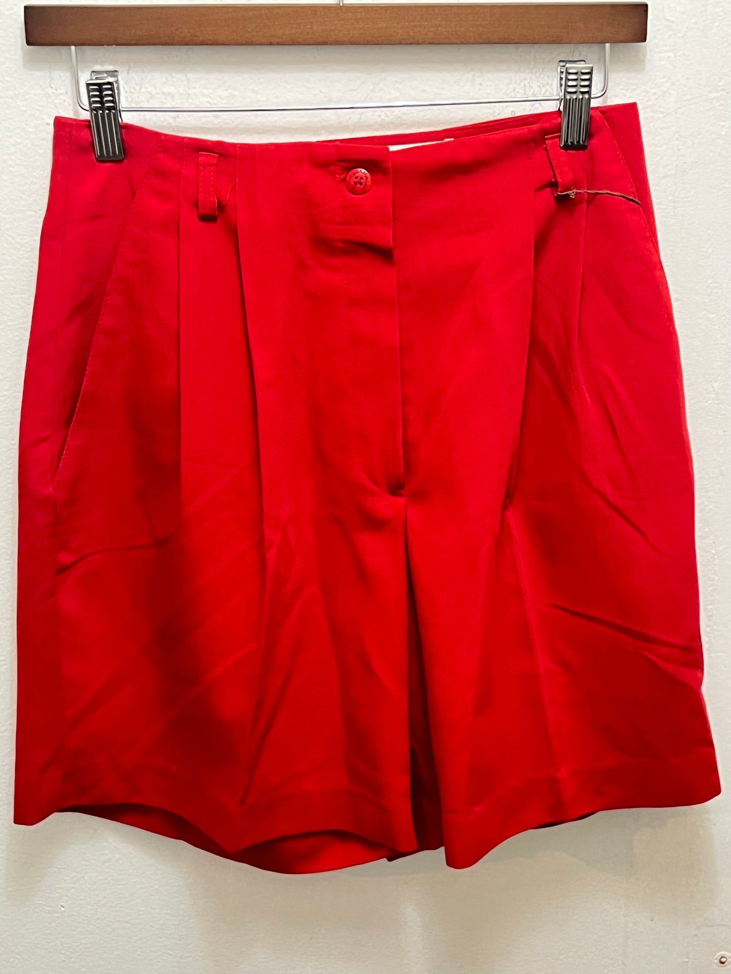 Vintage Ruby Red Pleated Short