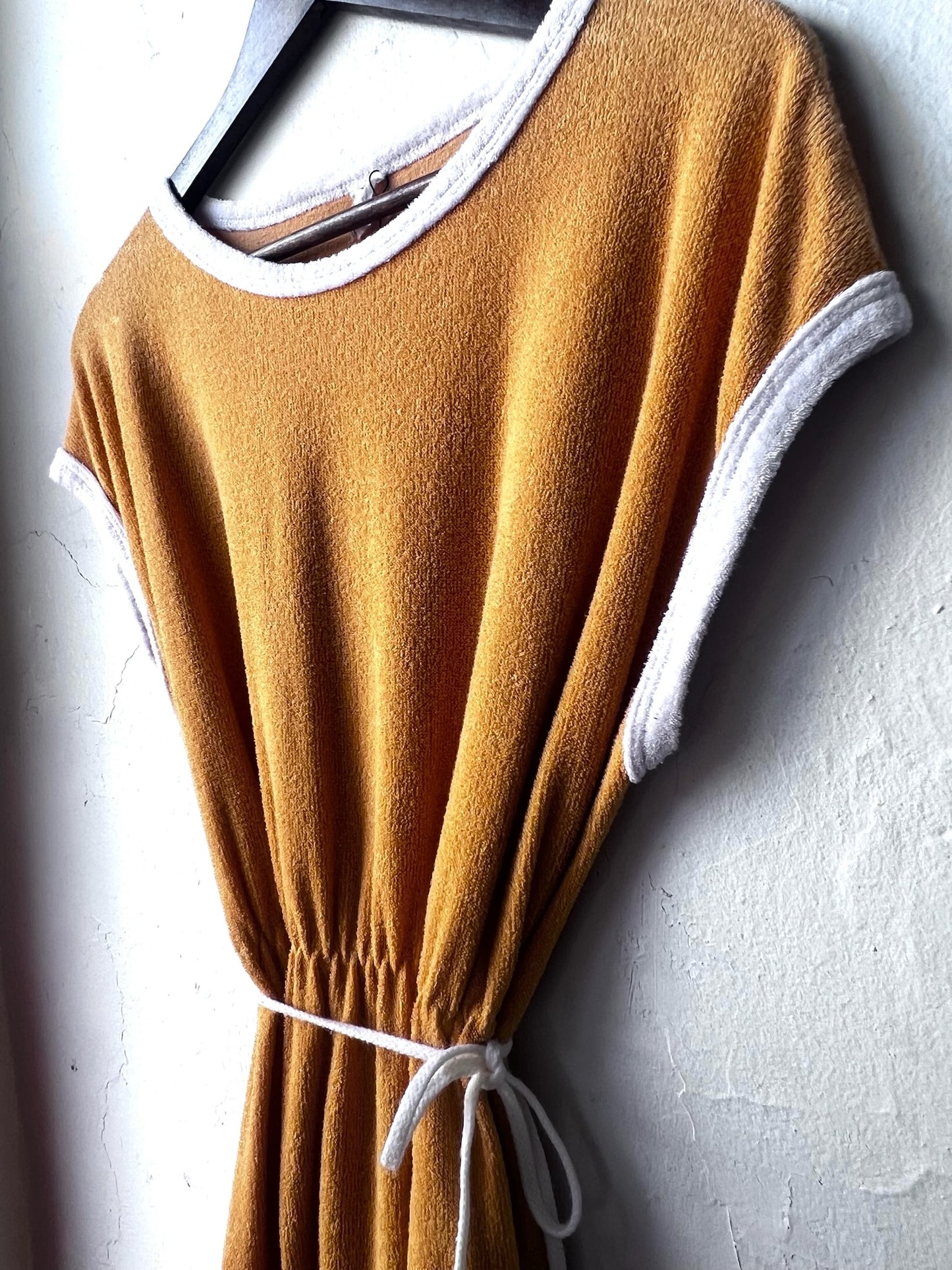 Vintage Citrus Terry Cloth Summer Dress