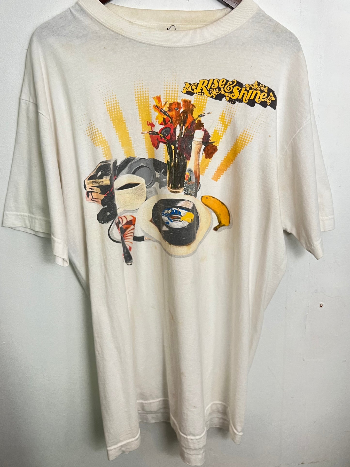 Distressed Vintage Rise n' Shine Tee