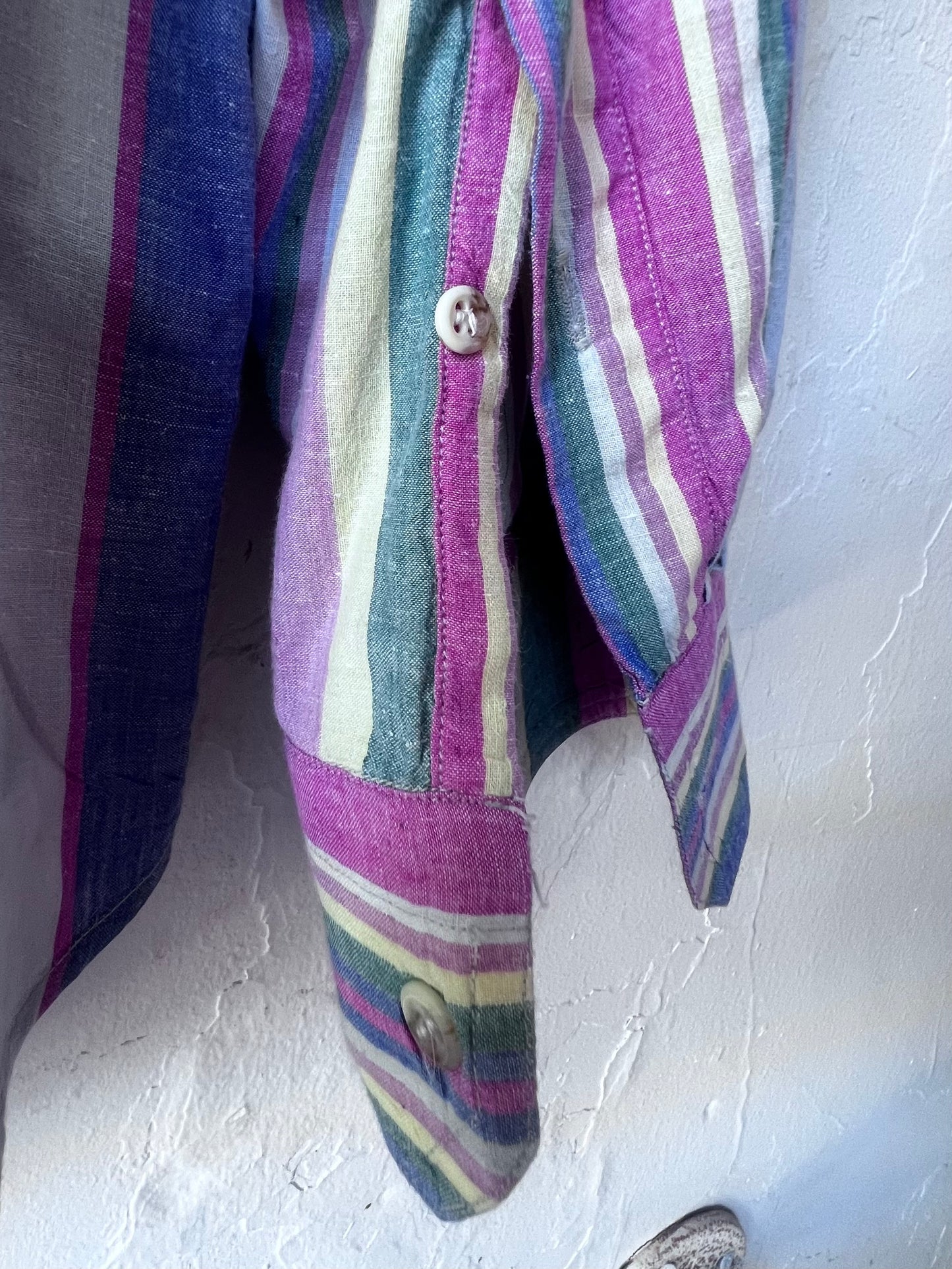 Vintage Pastel Stripe Button Up