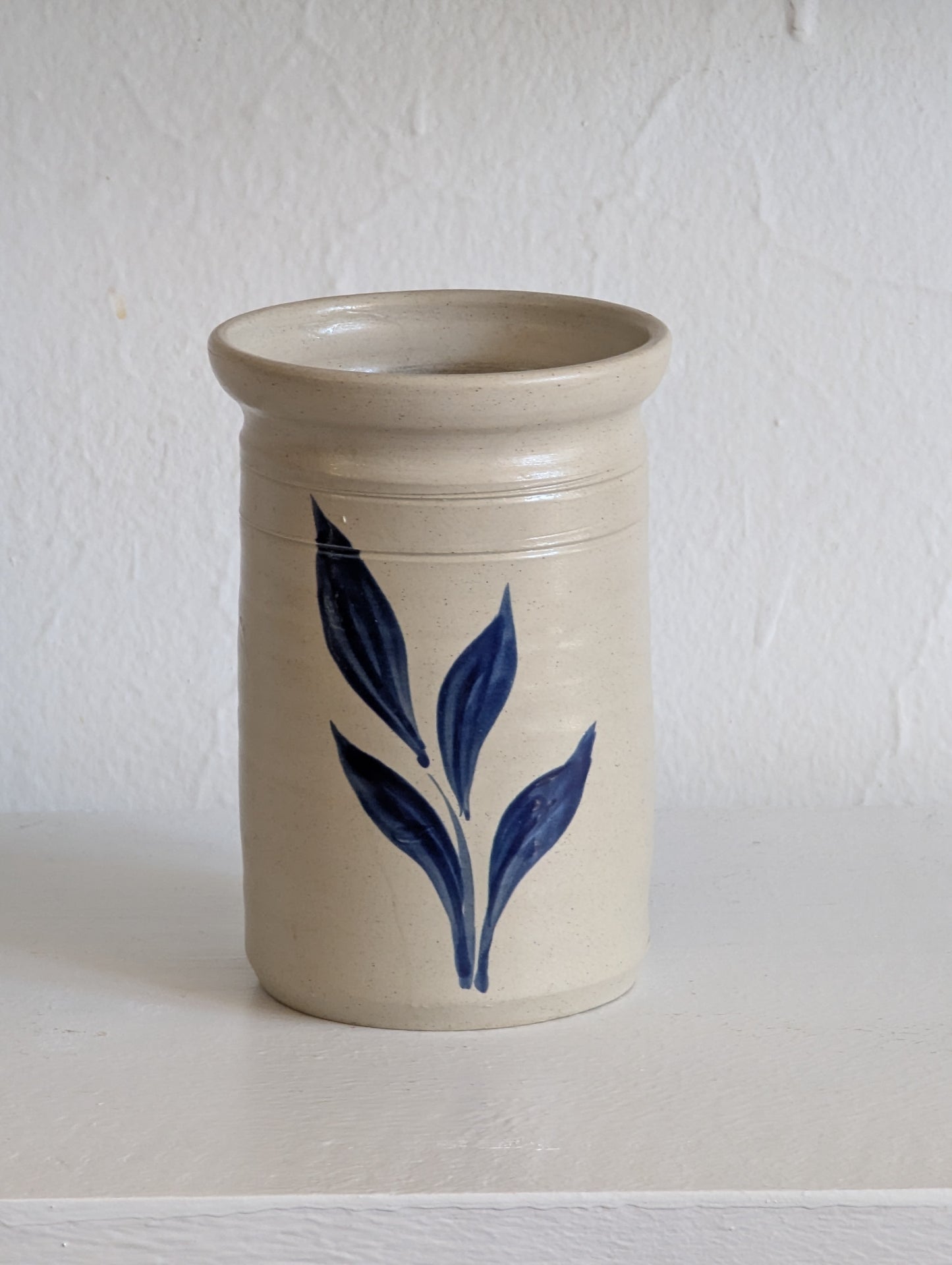 Vintage Painted Stoneware Vase