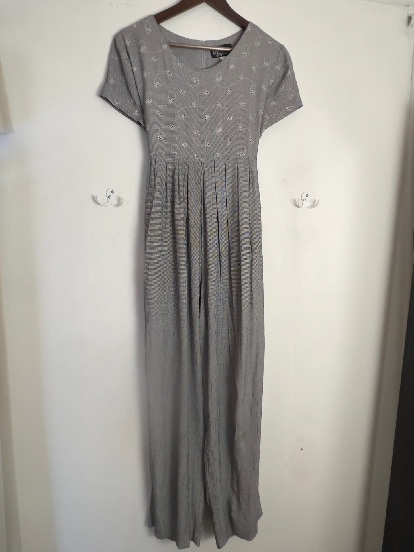 Vintage Pleated Floral Jumpsuit