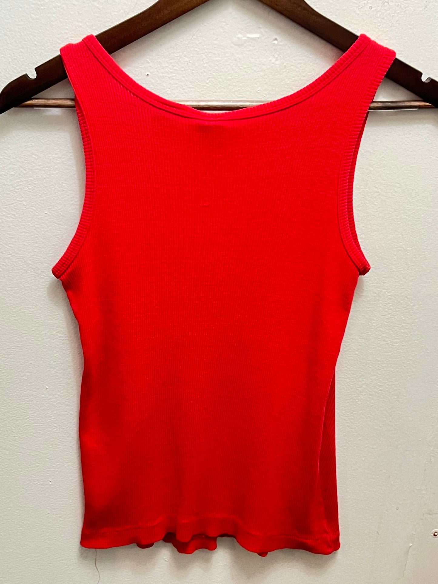 Vintage Cherry Red Ribbed Tank