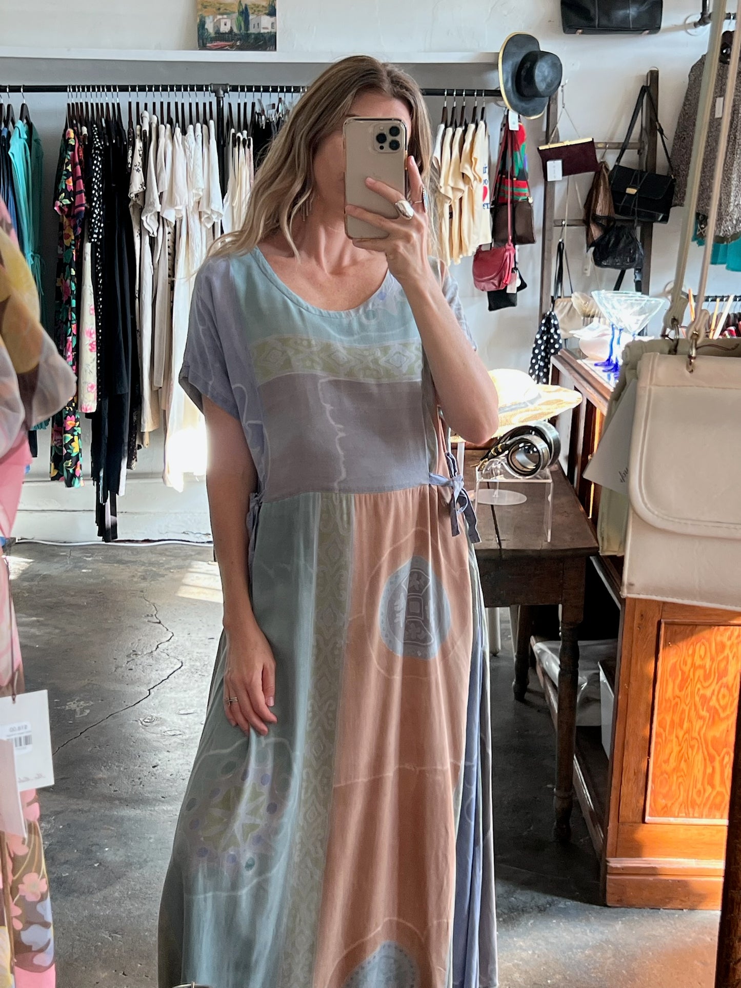 Vintage Side-Tie Shift Dress