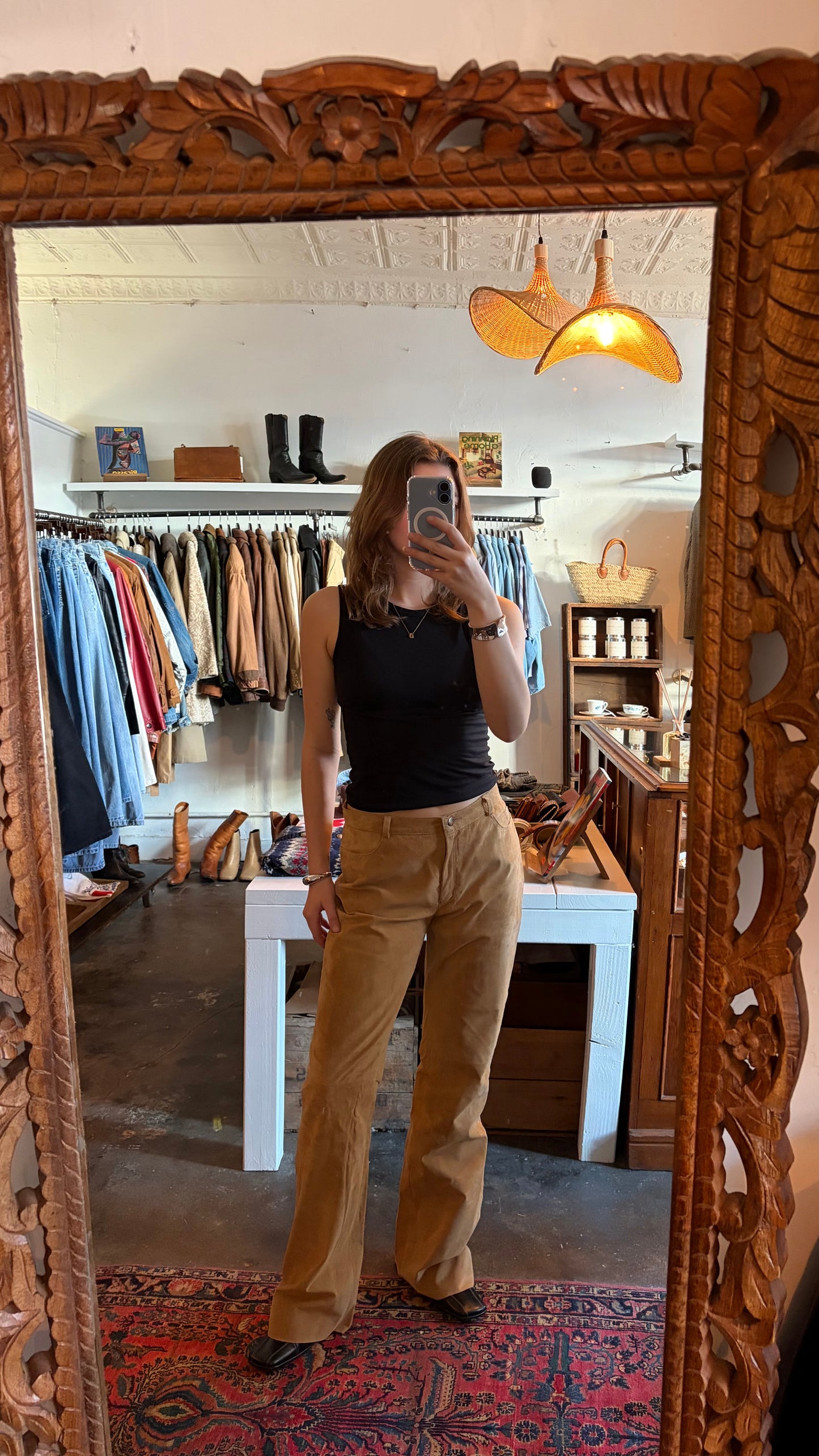 Vintage Camel Suede Pants