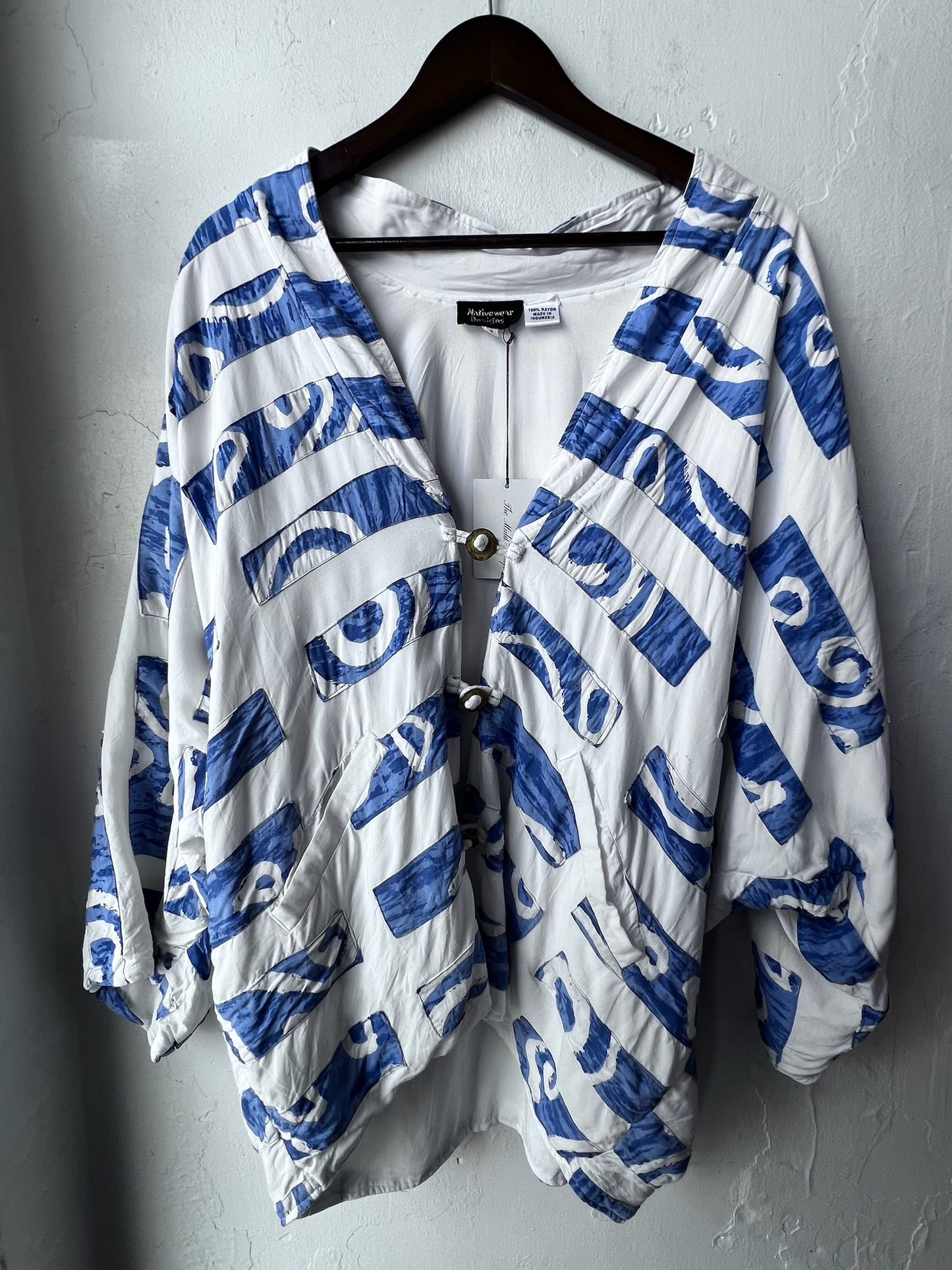 Vintage Abstract Print Jacket