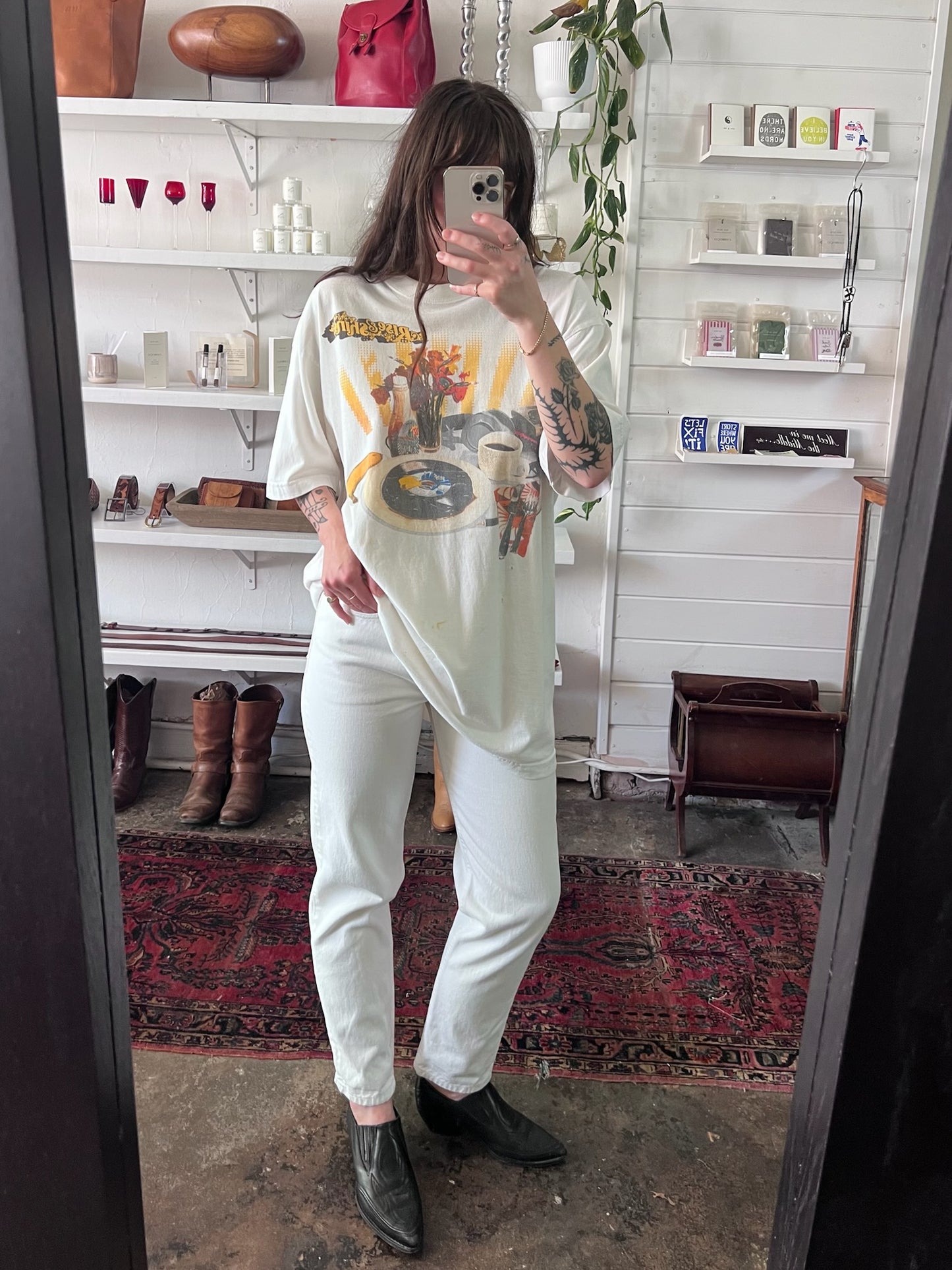 Distressed Vintage Rise n' Shine Tee