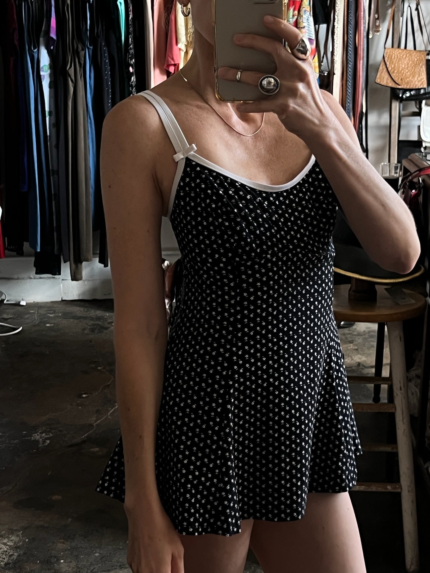Vintage Floral Swim Dress