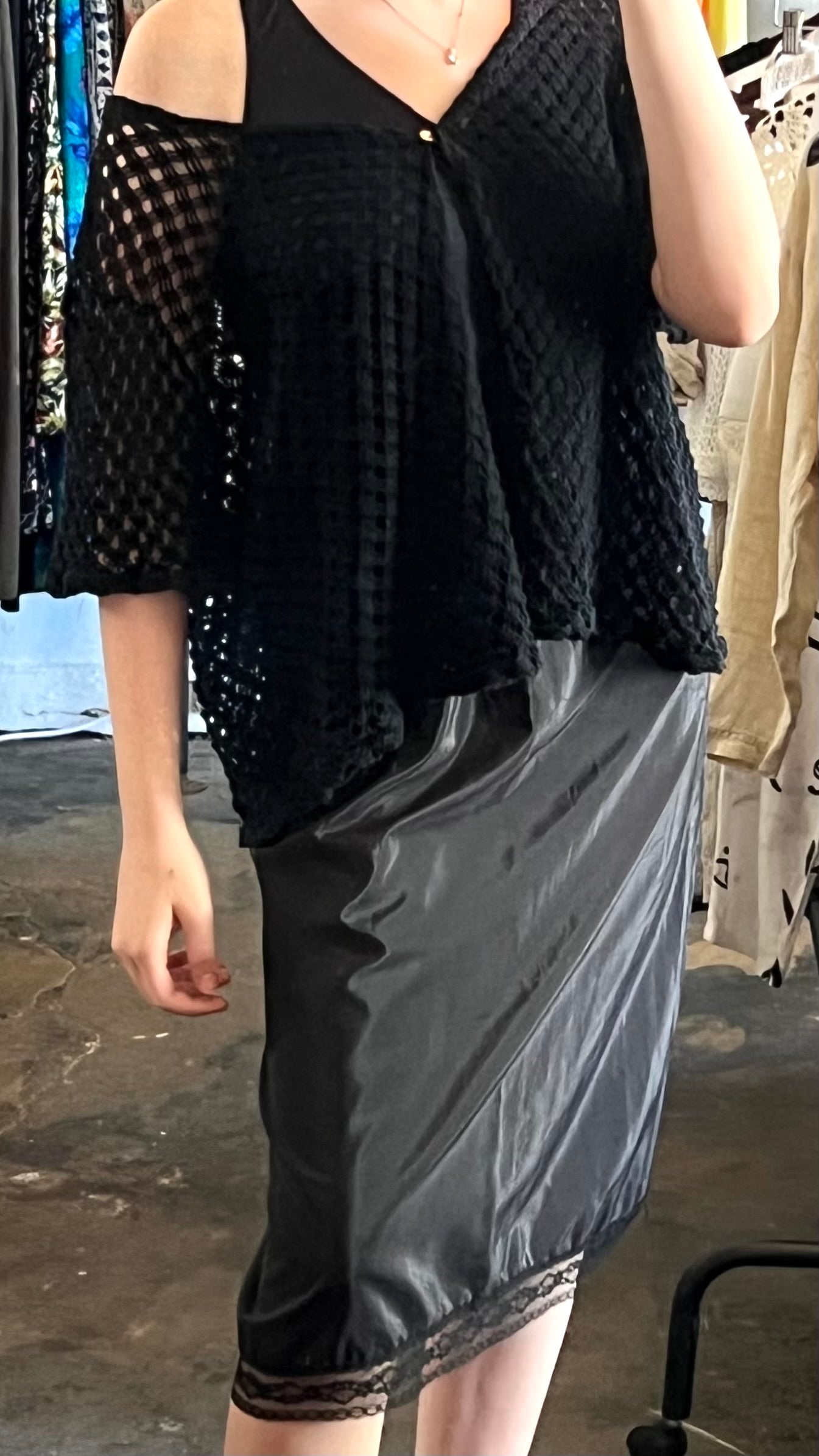 Vintage Lace Accented Slip Dress