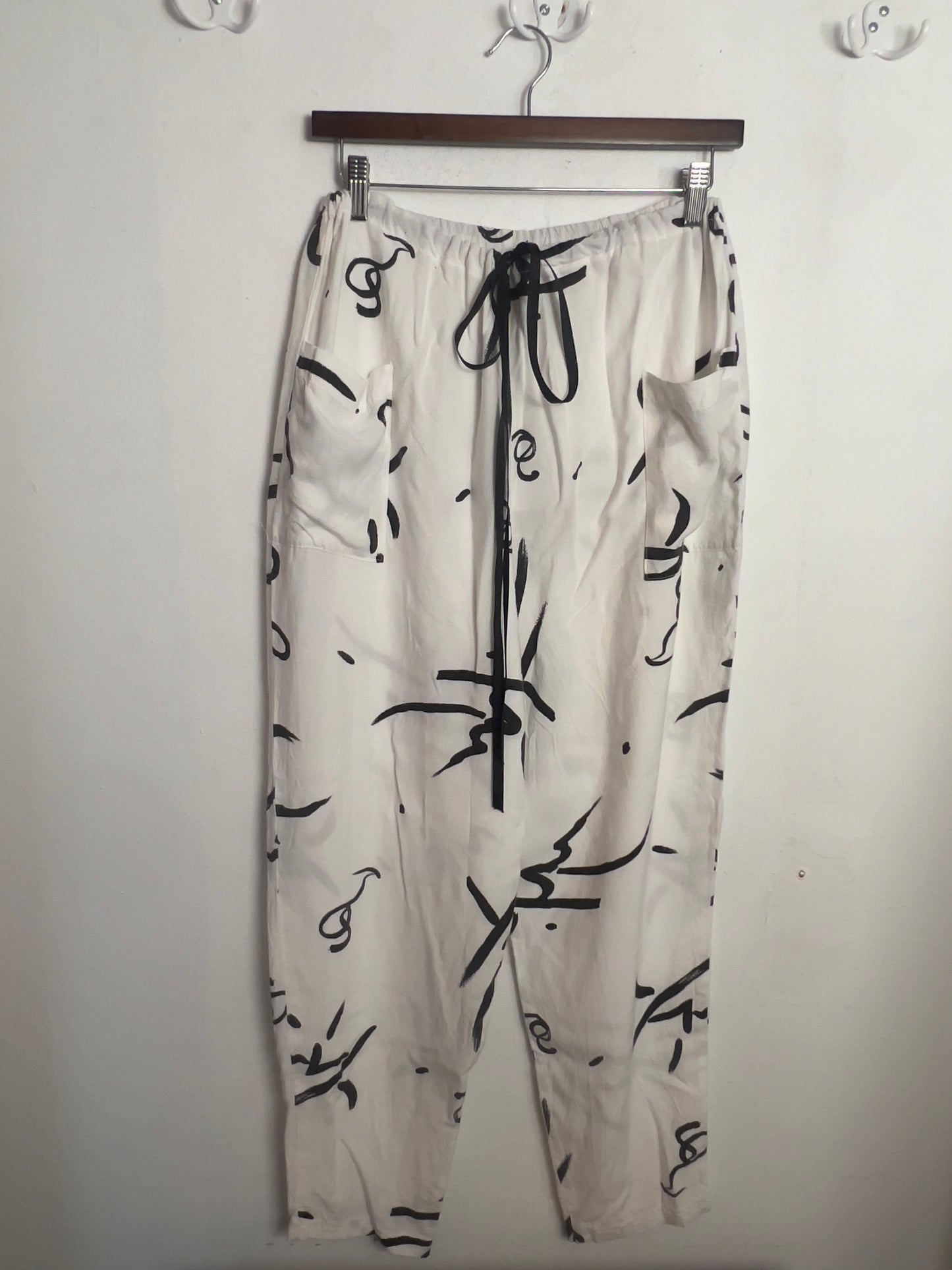 Vintage Geometric Motif Drawstring Pant
